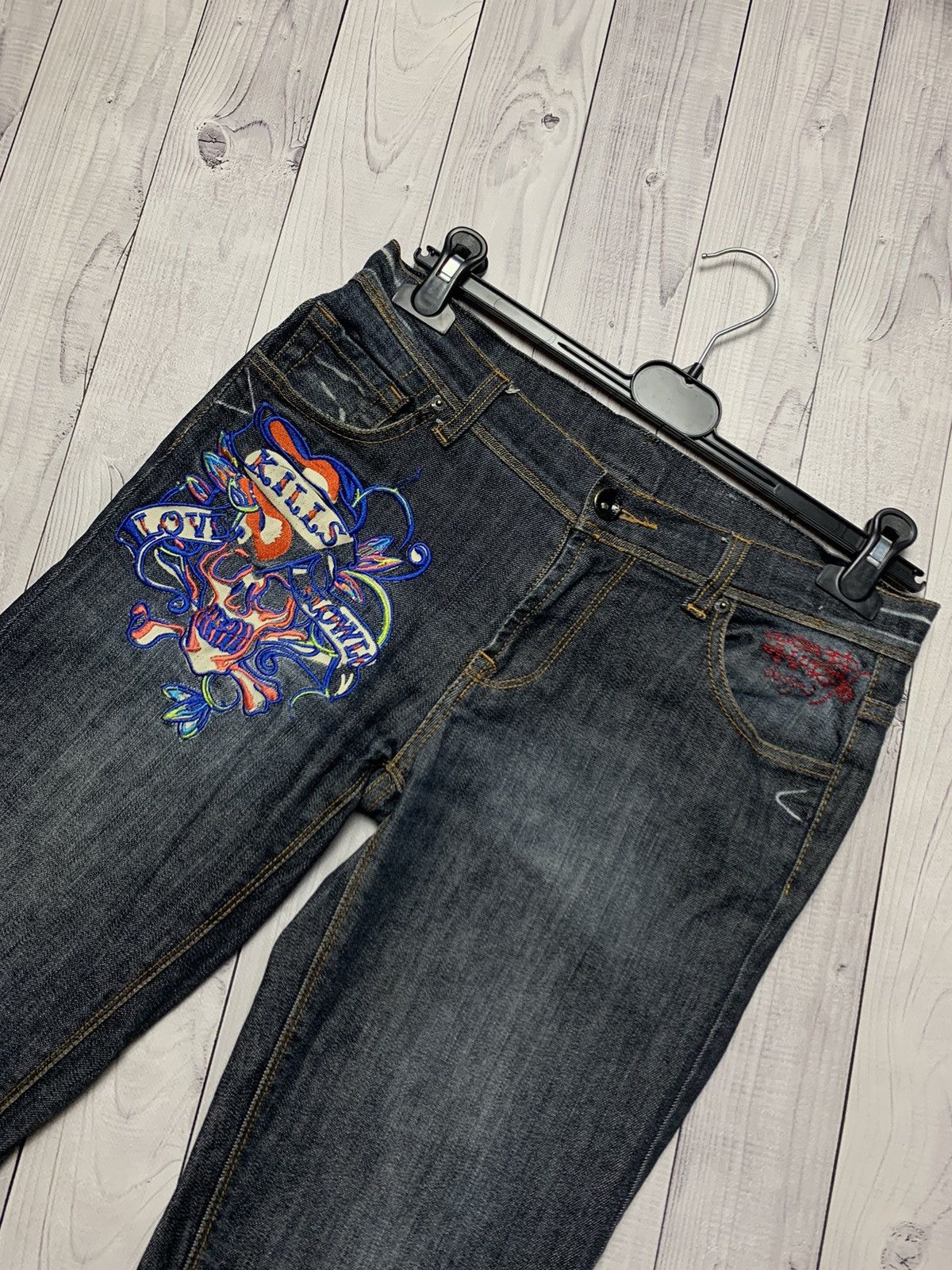 Ed Hardy × Vintage Vintage Denim Ed Hardy logo Size US 30 / EU 46 - 4 Thumbnail