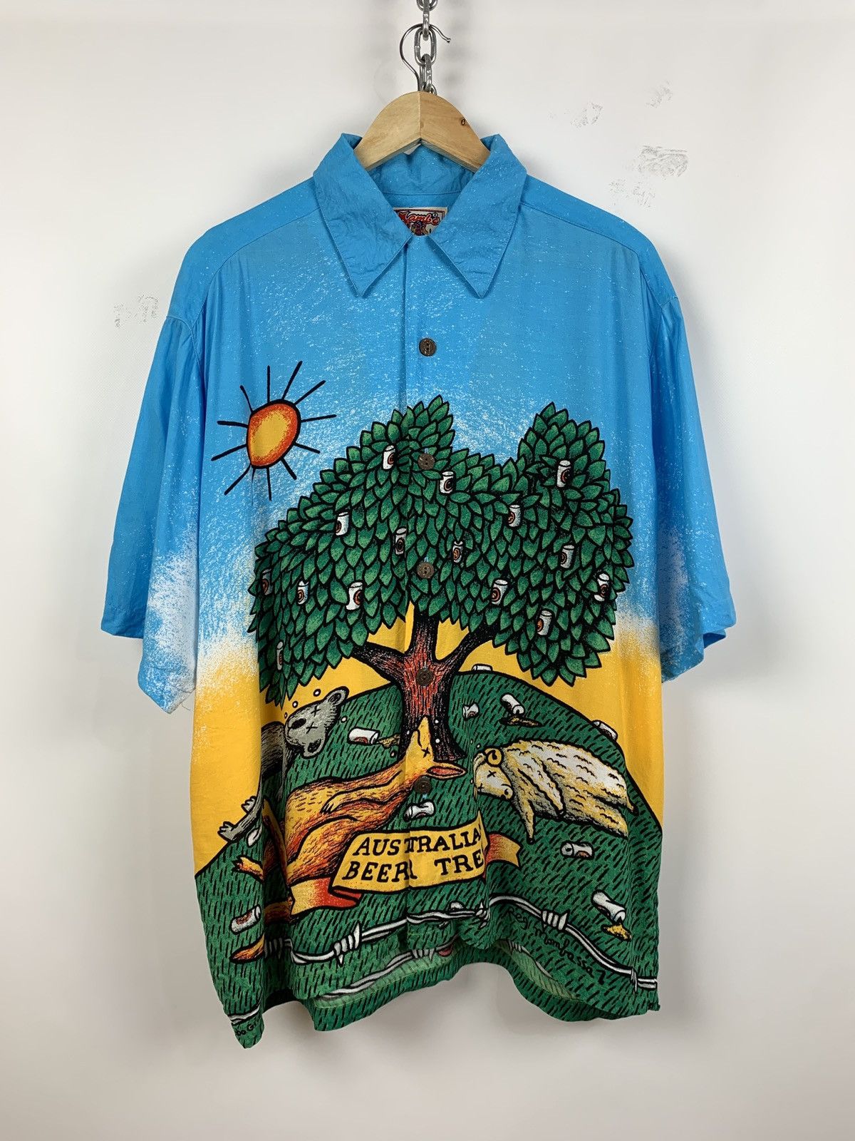 Mambo Vintage Mambo Loud Australian Beer Tree Rare Hawaiian Shirt Size US M / EU 48-50 / 2 - 1 Thumbnail