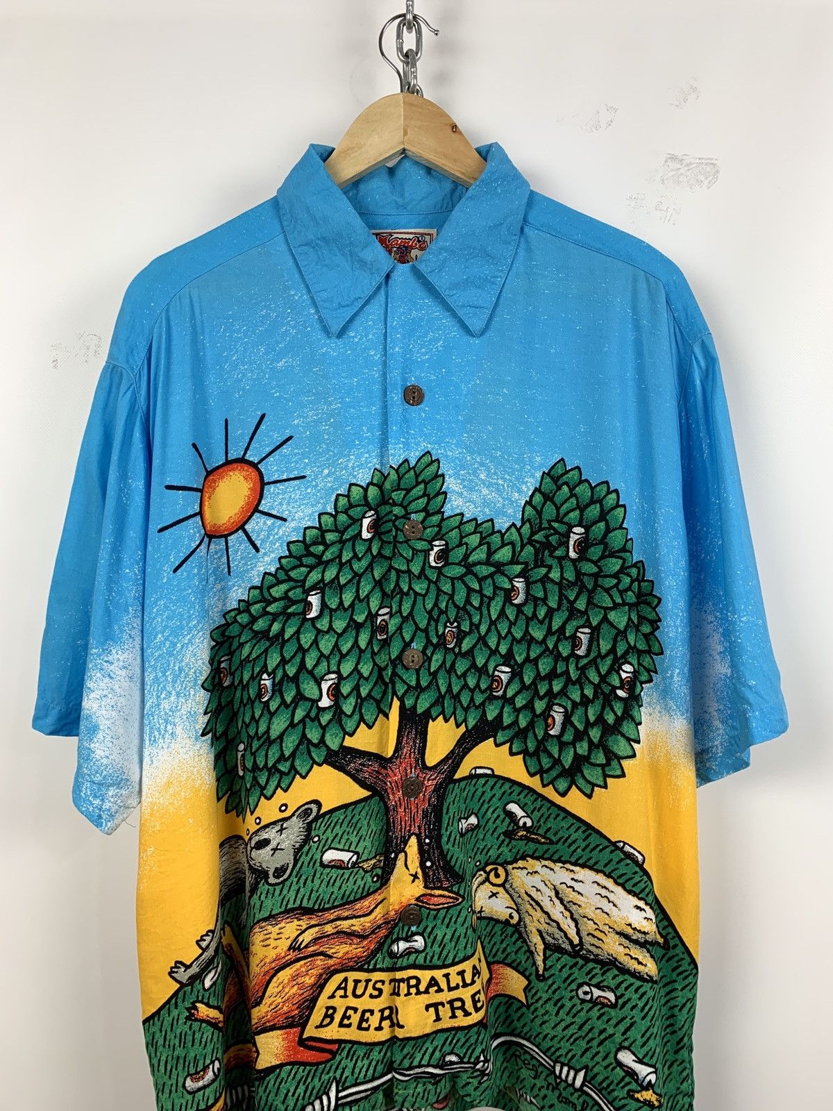 Mambo Vintage Mambo Loud Australian Beer Tree Rare Hawaiian Shirt Size US M / EU 48-50 / 2 - 3 Thumbnail