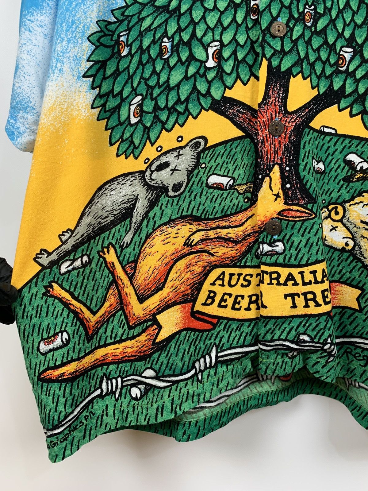 Mambo Vintage Mambo Loud Australian Beer Tree Rare Hawaiian Shirt Size US M / EU 48-50 / 2 - 9 Thumbnail