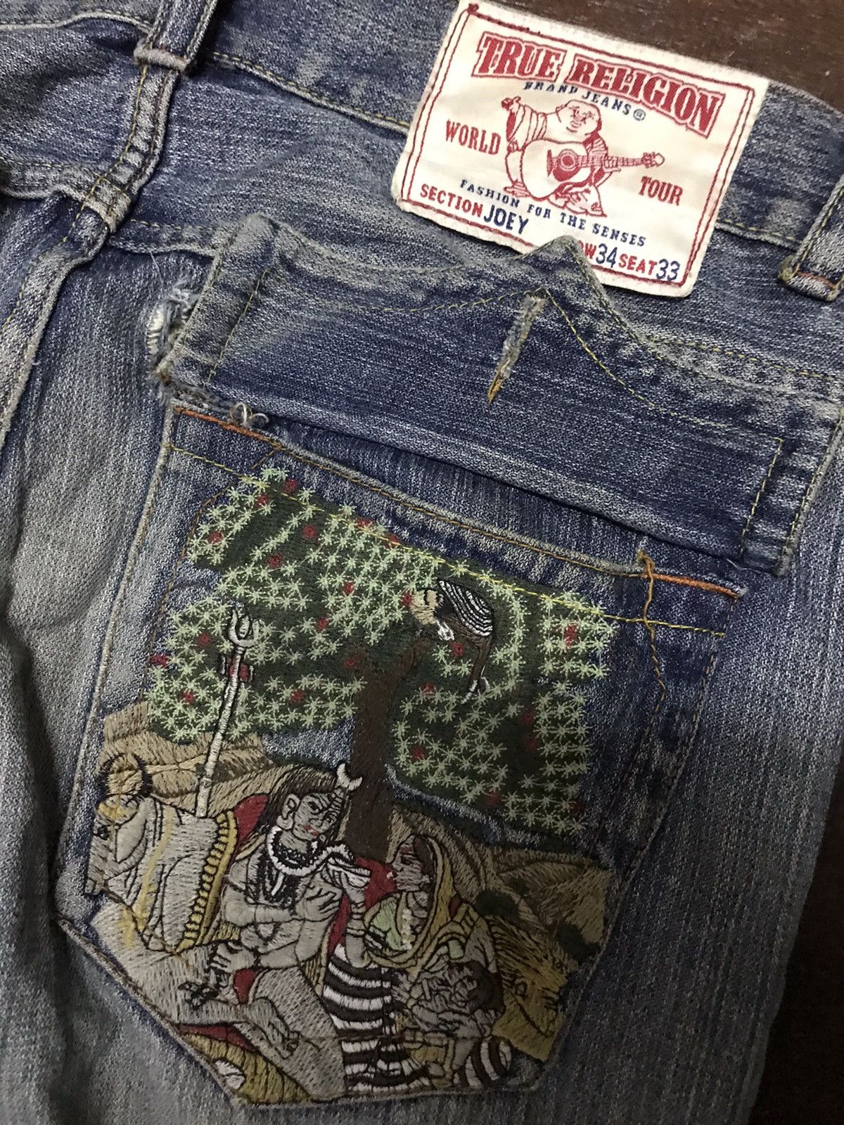 True Religion True religion denim jeans embroidered on back pocket Size US 37 - 5 Thumbnail