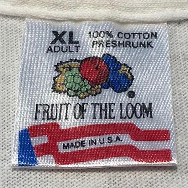 90s fruit of on sale the loom tag