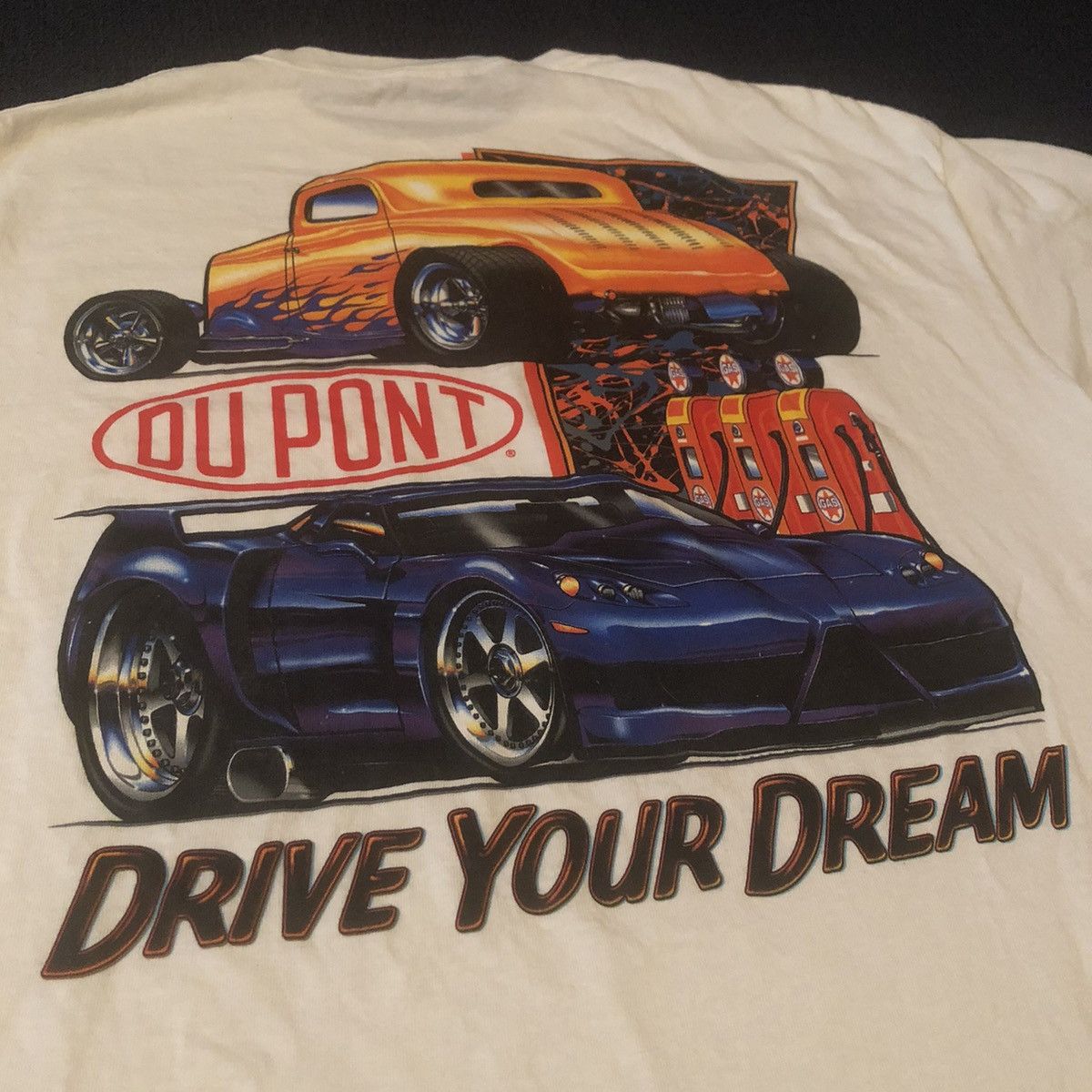 DuPont Vintage 90s DuPont Custom Finishes Drive Your Dream T Shirt Size US XL / EU 56 / 4 - 1 Thumbnail