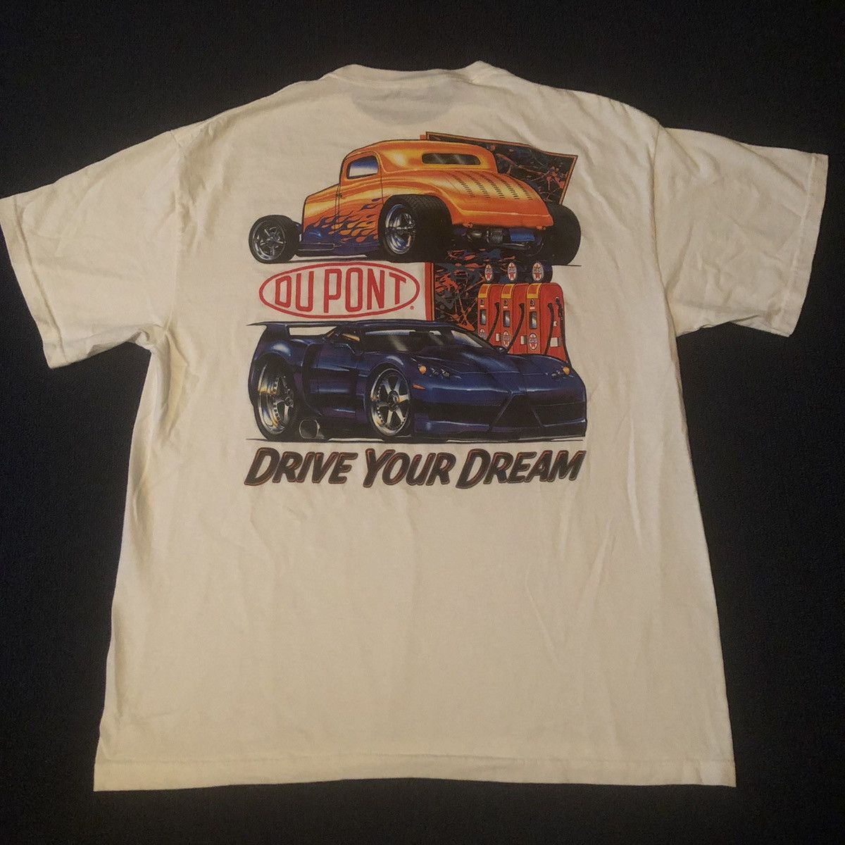 DuPont Vintage 90s DuPont Custom Finishes Drive Your Dream T Shirt Size US XL / EU 56 / 4 - 2 Thumbnail
