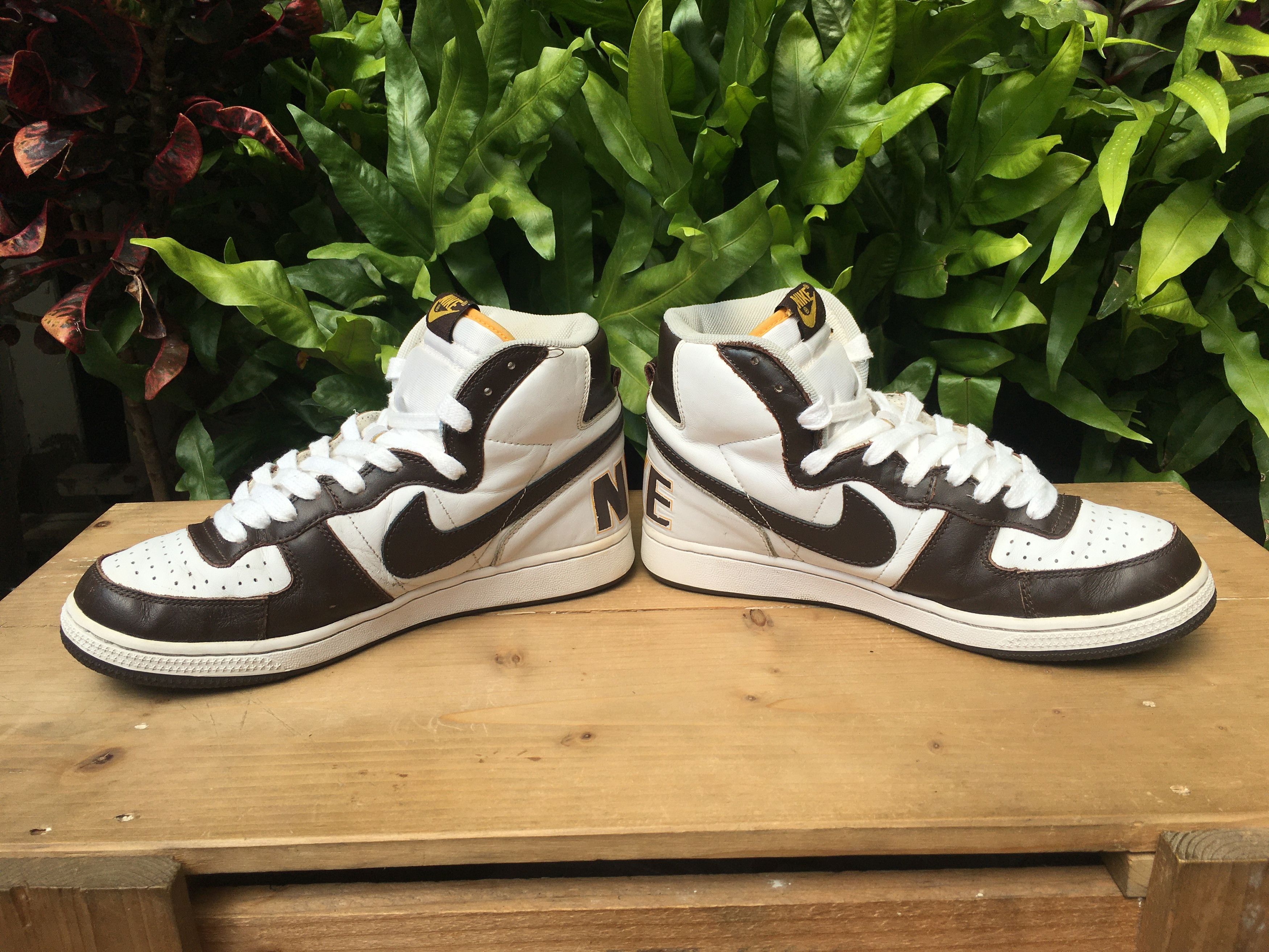 Nike × Vintage 🔥 Rare Nike Terminator High OG White Baroque Brown 2004 Size US 9 / EU 42 - 6 Thumbnail