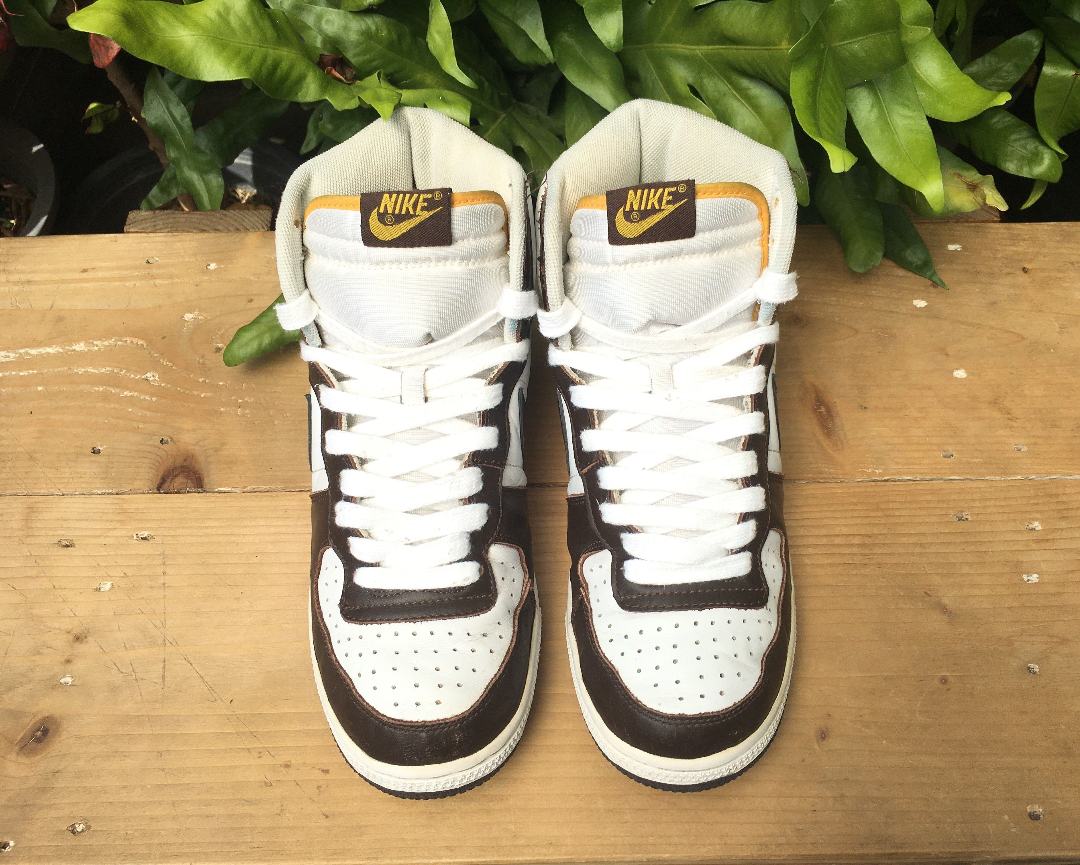 Nike × Vintage 🔥 Rare Nike Terminator High OG White Baroque Brown 2004 Size US 9 / EU 42 - 8 Thumbnail