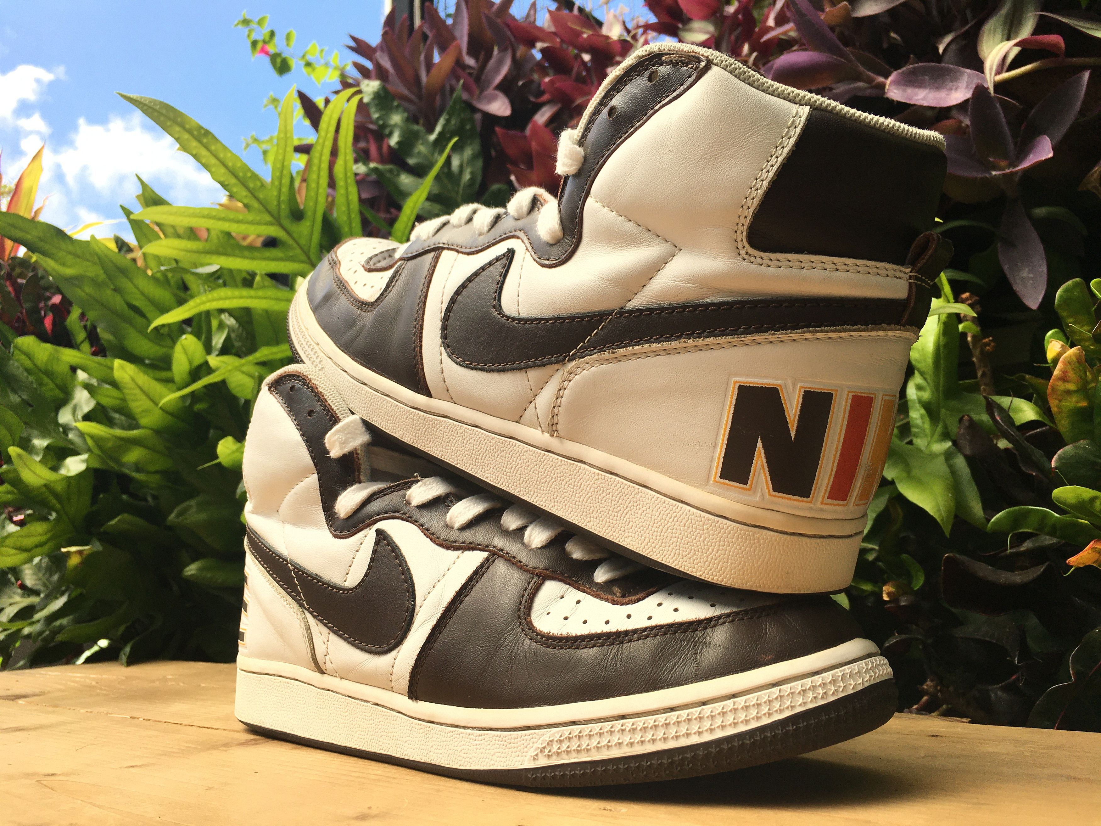 Nike × Vintage 🔥 Rare Nike Terminator High OG White Baroque Brown 2004 Size US 9 / EU 42 - 3 Thumbnail