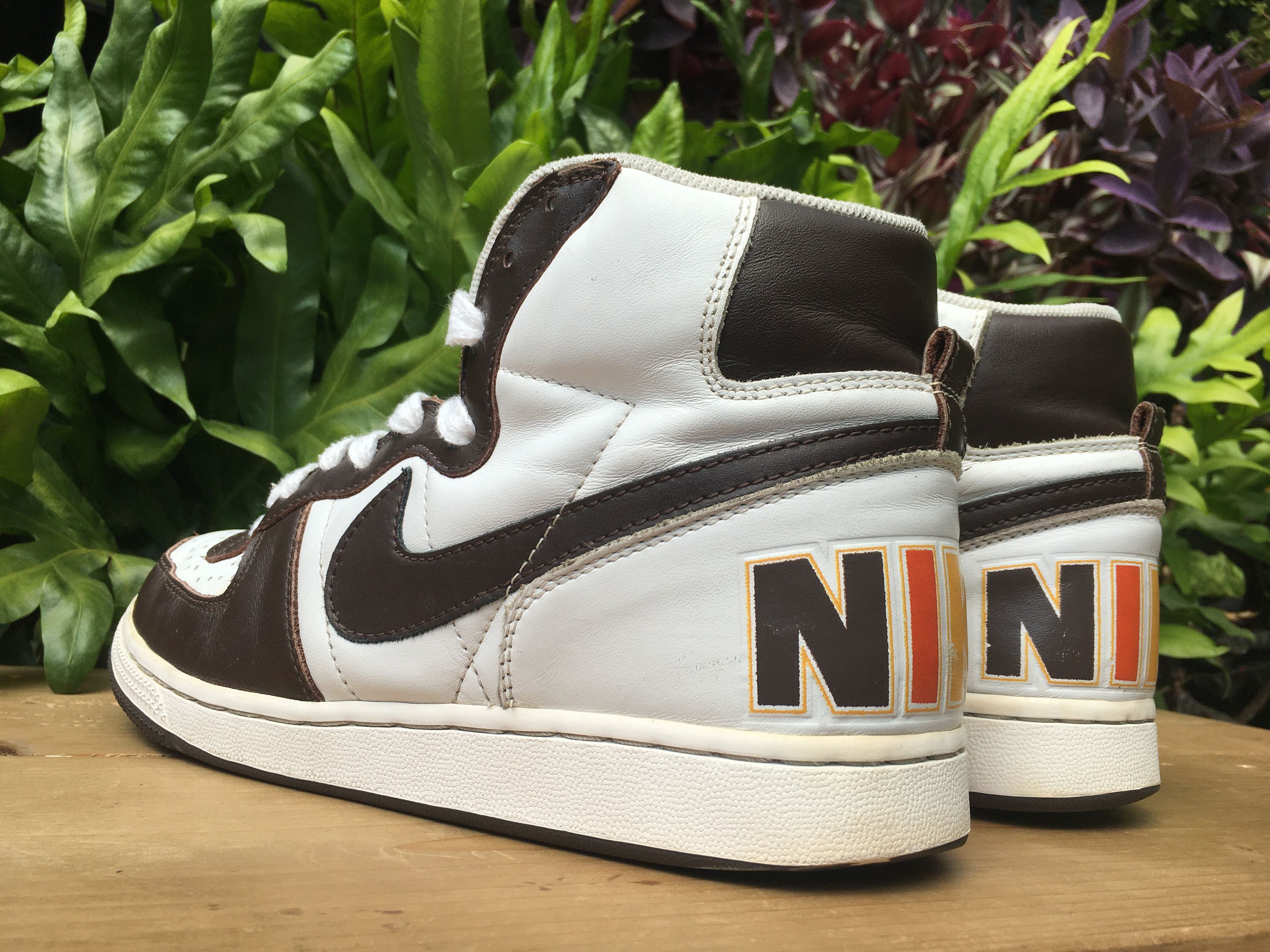 Nike × Vintage 🔥 Rare Nike Terminator High OG White Baroque Brown 2004 Size US 9 / EU 42 - 14 Thumbnail