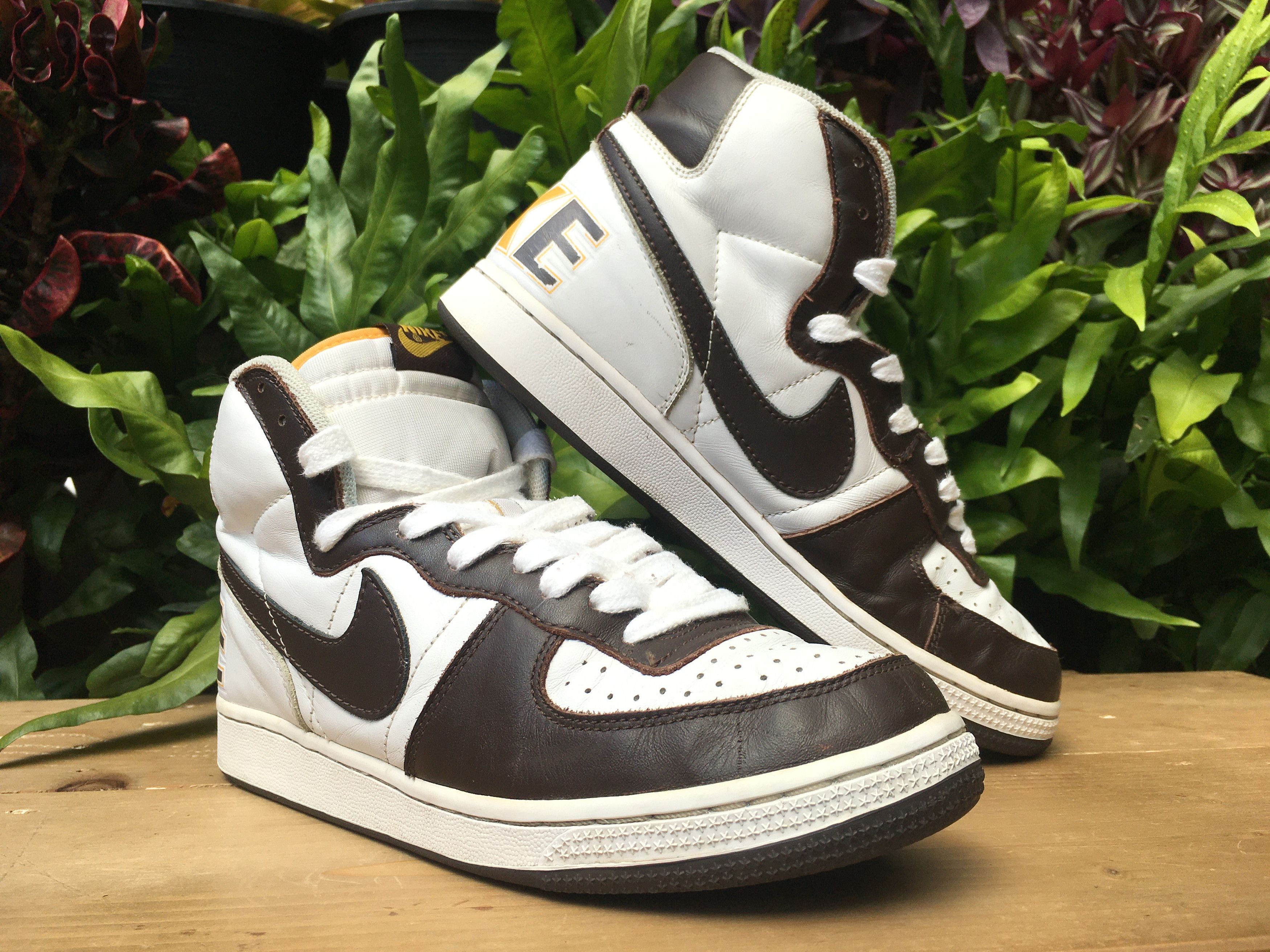 Nike × Vintage 🔥 Rare Nike Terminator High OG White Baroque Brown 2004 Size US 9 / EU 42 - 5 Thumbnail