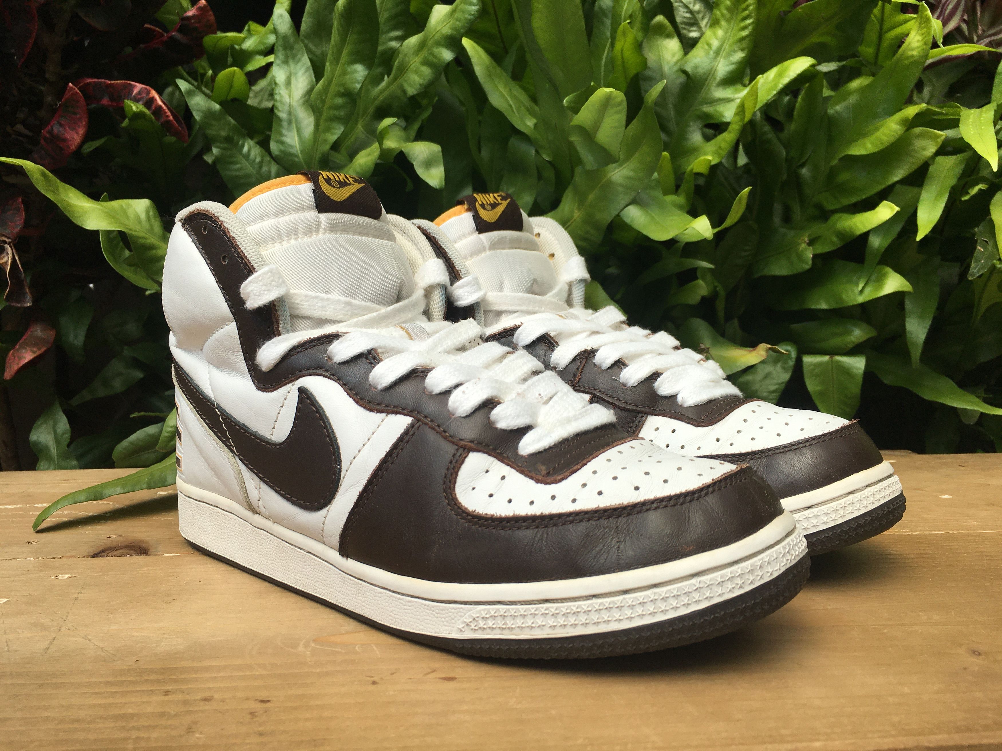 Nike × Vintage 🔥 Rare Nike Terminator High OG White Baroque Brown 2004 Size US 9 / EU 42 - 7 Thumbnail