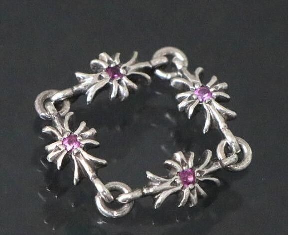 Chrome Hearts Tiny Plus Pink Sapphire Ring