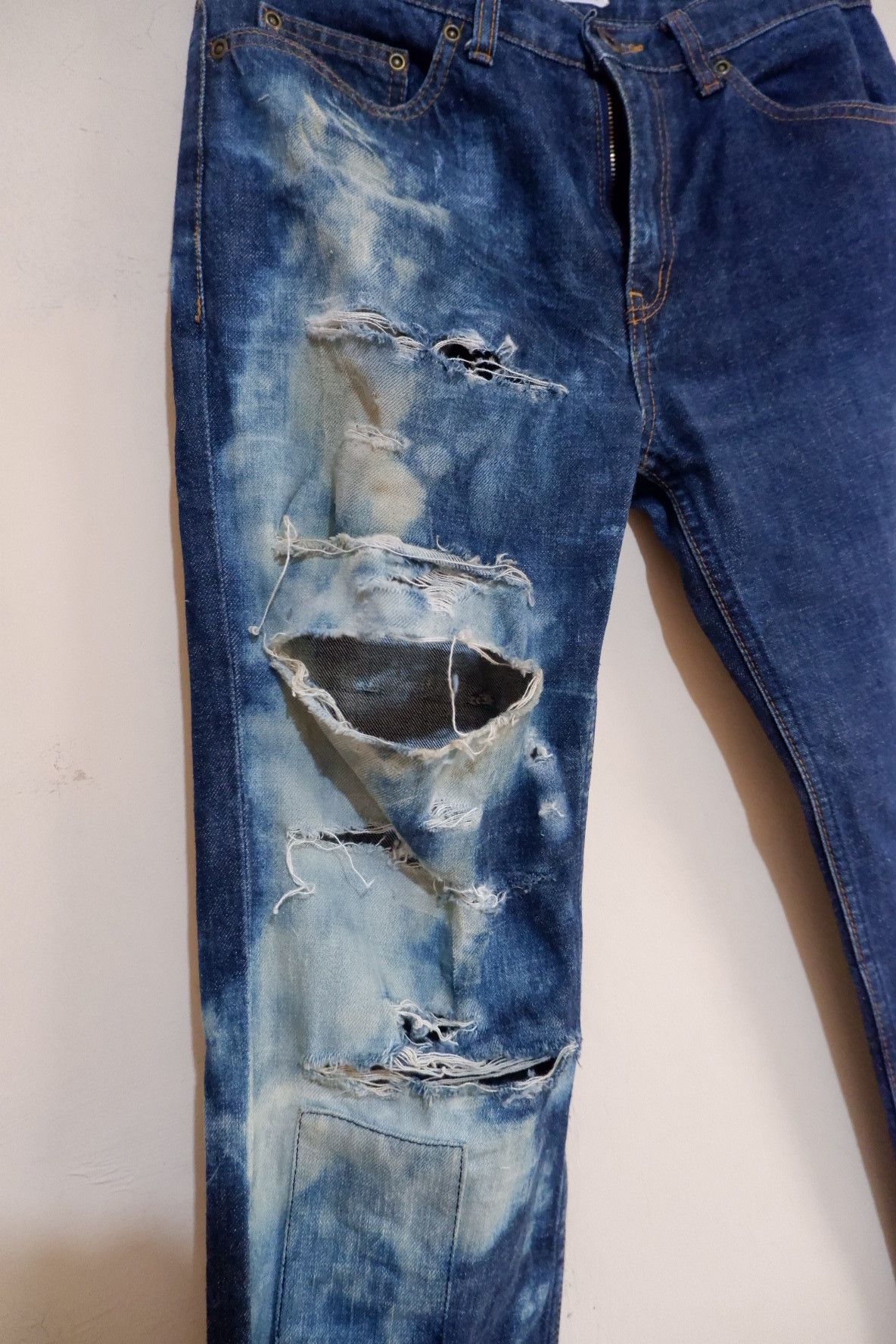 Hysteric Glamour Hysteric Glamour Ripped Custom Bleach Denim Size US 30 / EU 46 - 5 Thumbnail