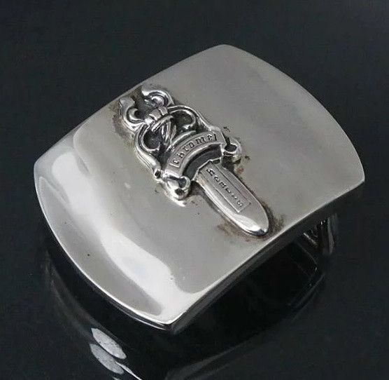 image of Chrome Hearts Silver Dagger Belt Buckle, Men's