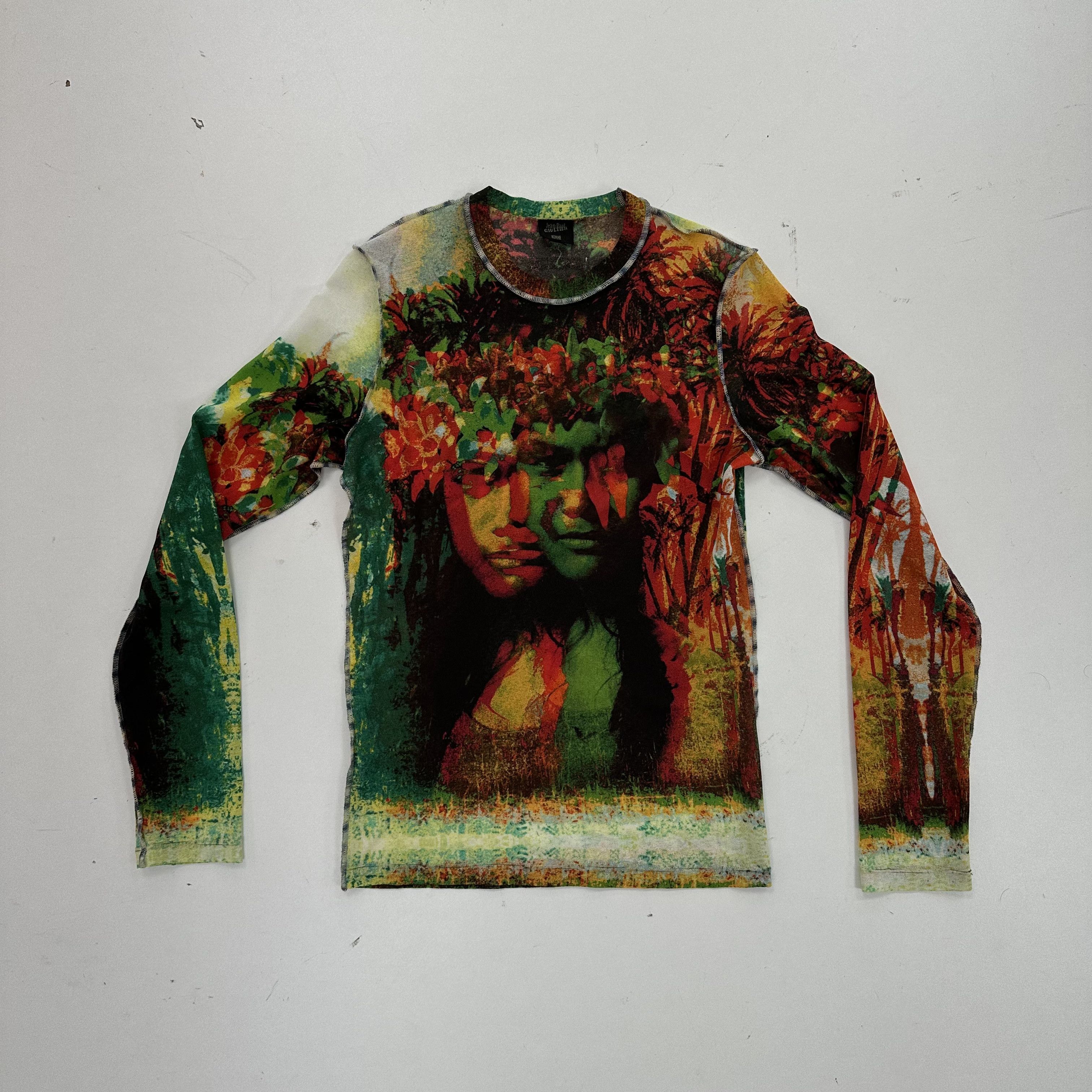 SS00 Jean Paul Gaultier ‘Psychedelic’ Mesh Long Sleeve