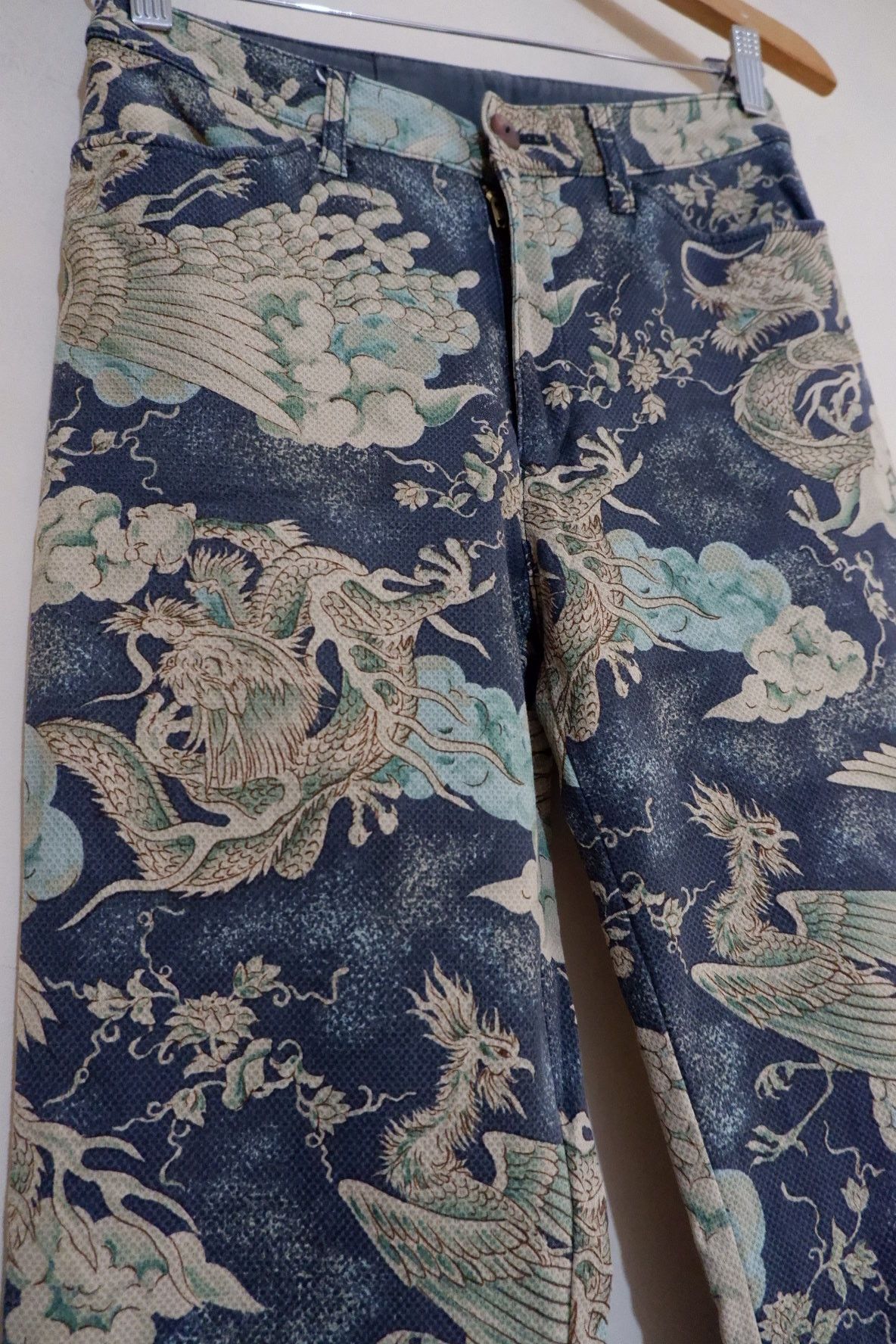 Beauty Beast Vintage Batsu Fullprinted Dragons Pants Size US 27 - 3 Thumbnail
