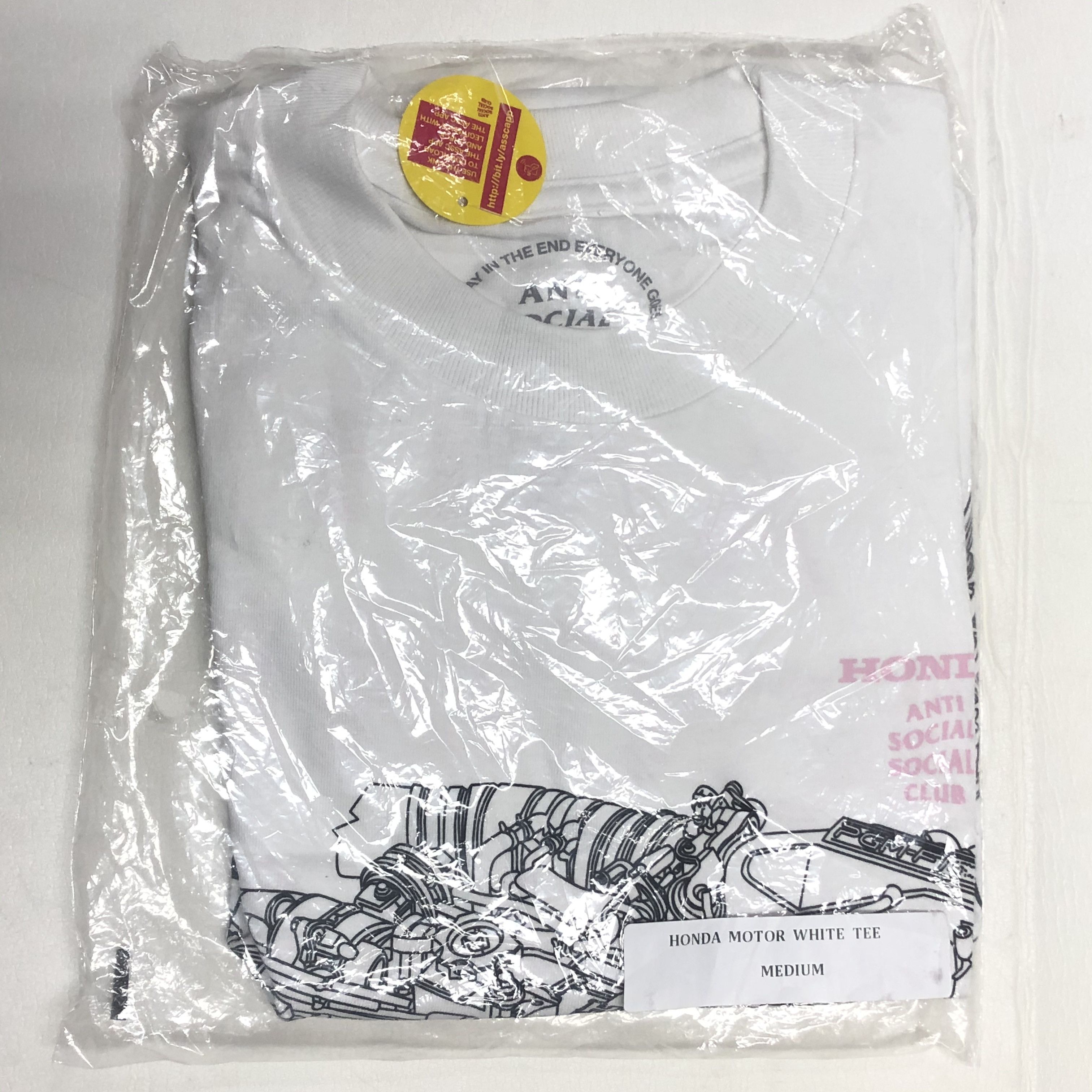Anti Social Social Club × Honda DS ASSC Pink Logo engine Honda Motor White Tee BAPE KITH Size US M / EU 48-50 / 2 - 2 Thumbnail