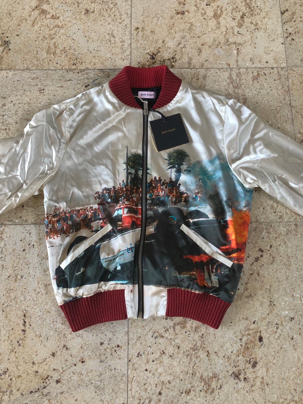image of Palm Angels Souvenir Jacket With Print, Men's (Size Medium)