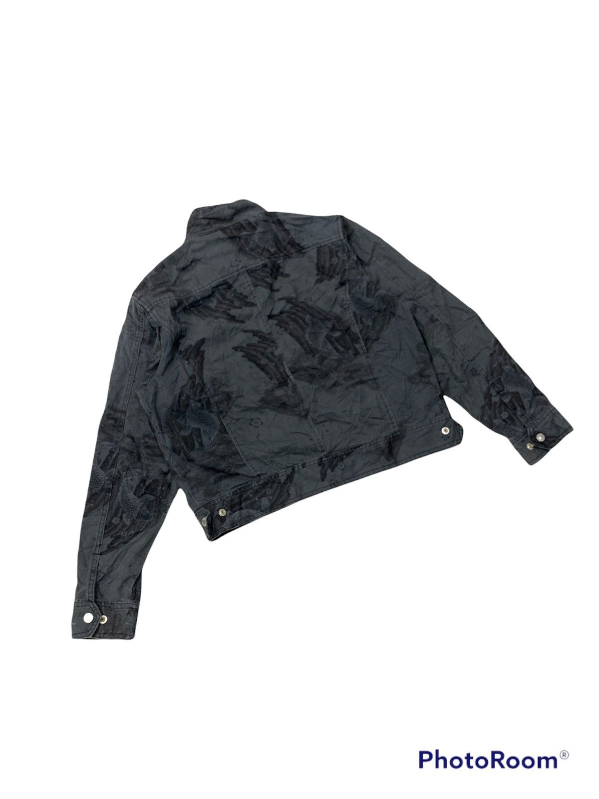 Japanese Brand TORAICHI KOI FISH SAKURA PRINT DENIM JACKET Size US M / EU 48-50 / 2 - 2 Thumbnail