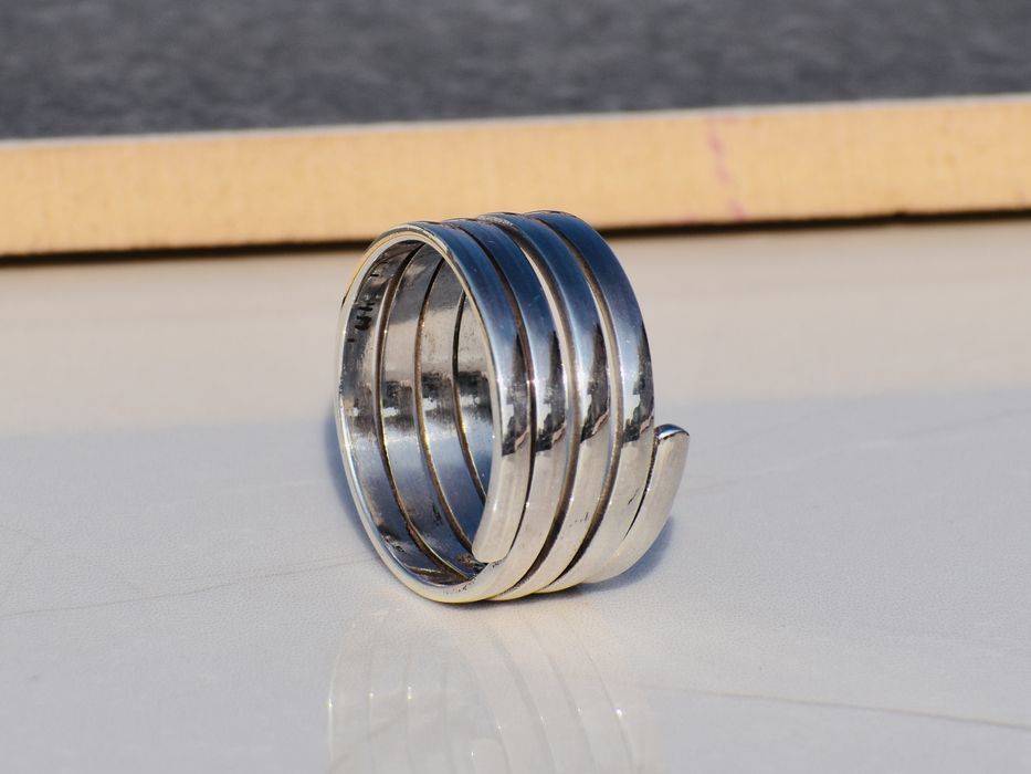 Handmade Spiral Silver Ring, 925 Silver Ring, Spiral jewelry | Grailed