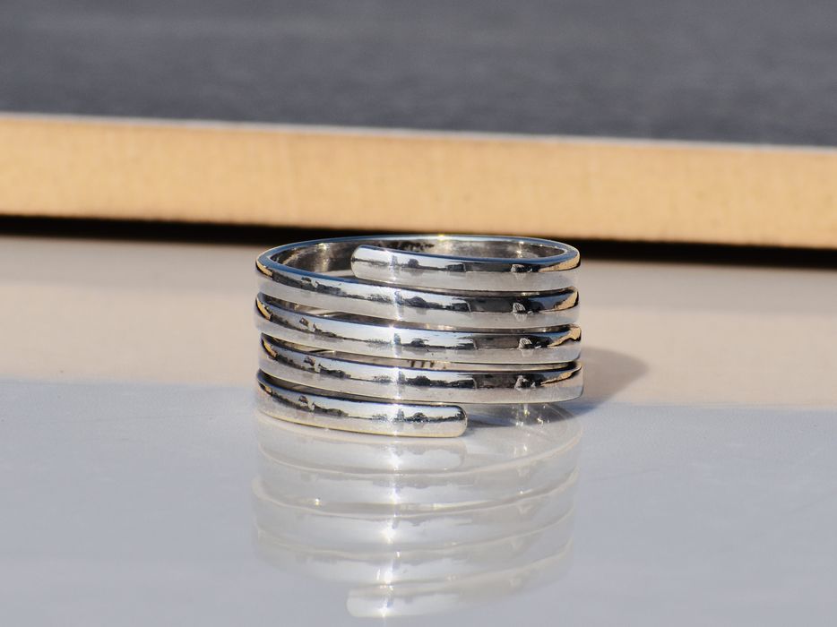 Handmade Spiral Silver Ring, 925 Silver Ring, Spiral jewelry | Grailed