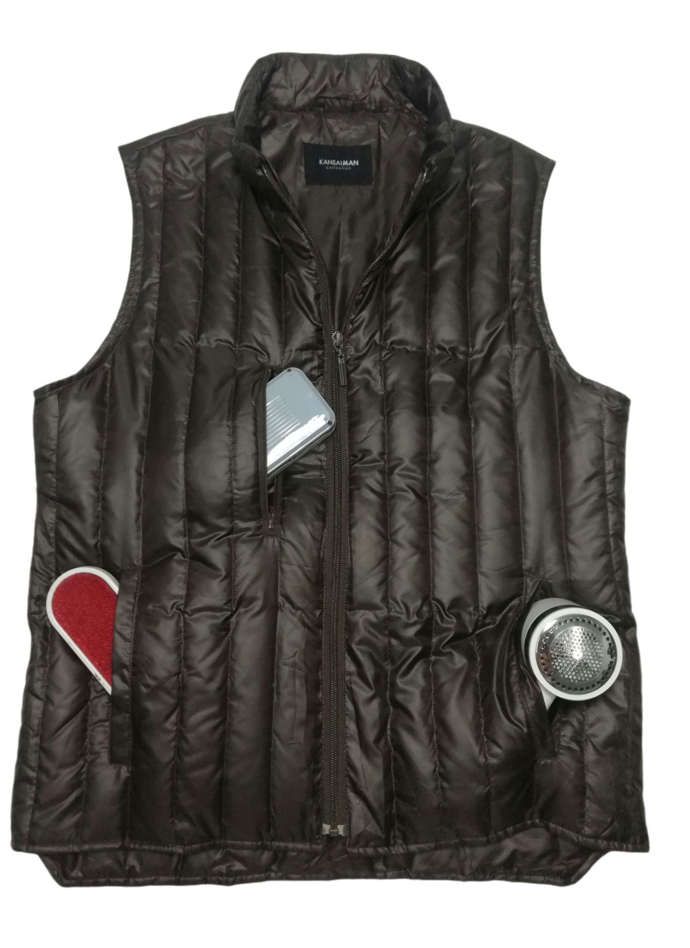 Designer × Kansai Yamamoto 🔥Kansai Man Collection Light Puffer Vest Zipper Jacket🔥 Size US M / EU 48-50 / 2 - 1 Thumbnail