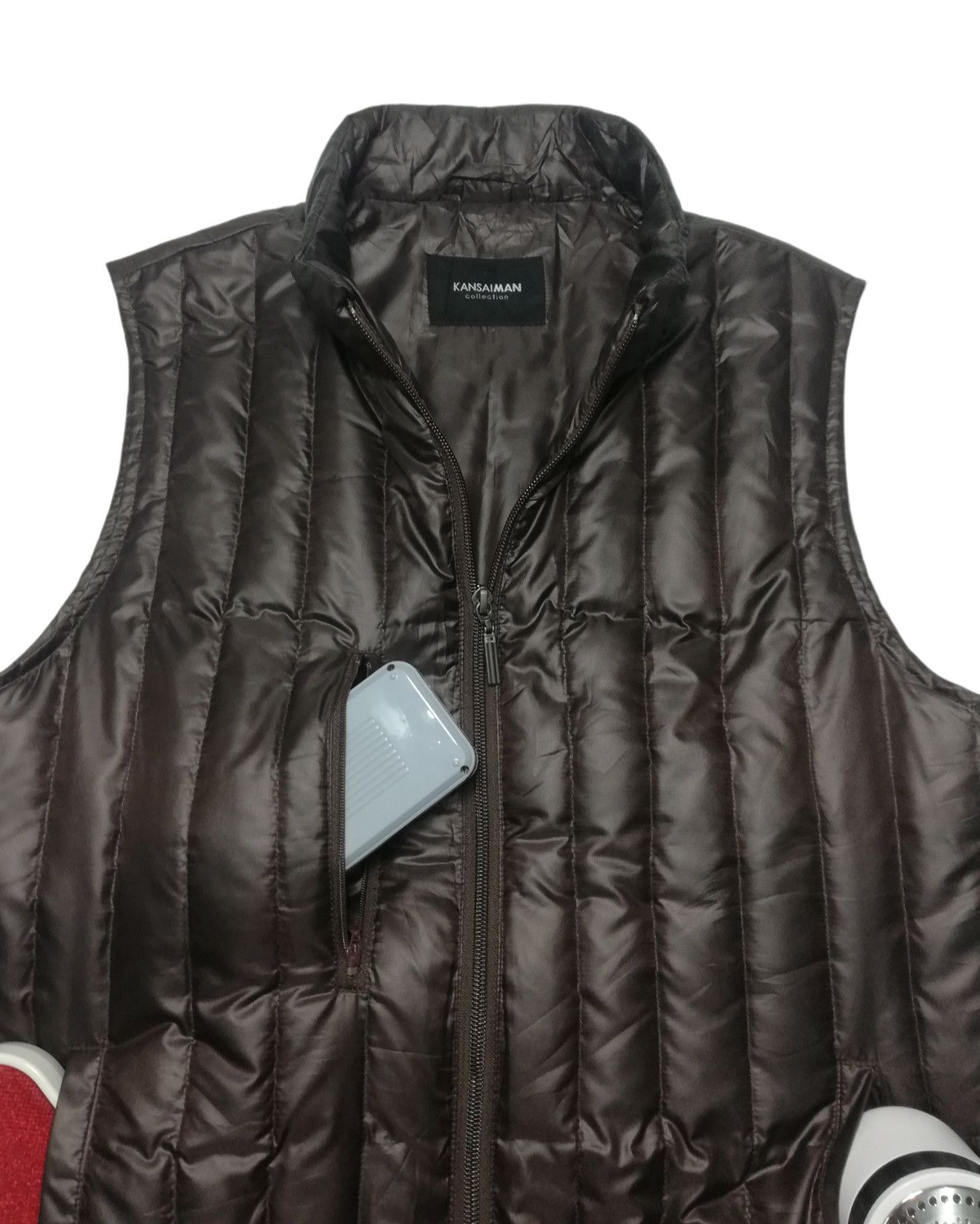 Designer × Kansai Yamamoto 🔥Kansai Man Collection Light Puffer Vest Zipper Jacket🔥 Size US M / EU 48-50 / 2 - 3 Thumbnail