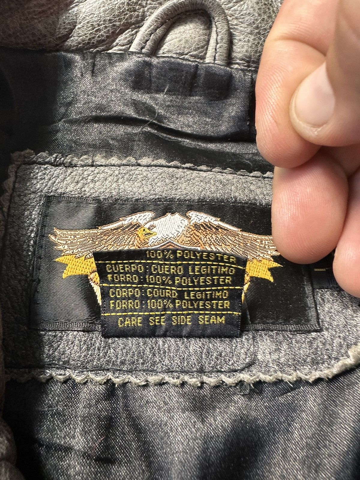 Harley Davidson × Vintage Vintage Harley Davidson Leather Faded Jacket Size US L / EU 52-54 / 3 - 9 Thumbnail