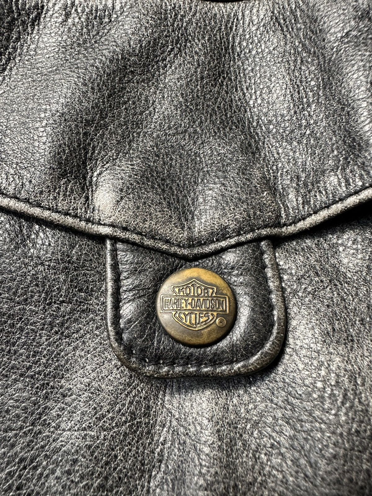 Harley Davidson × Vintage Vintage Harley Davidson Leather Faded Jacket Size US L / EU 52-54 / 3 - 6 Thumbnail