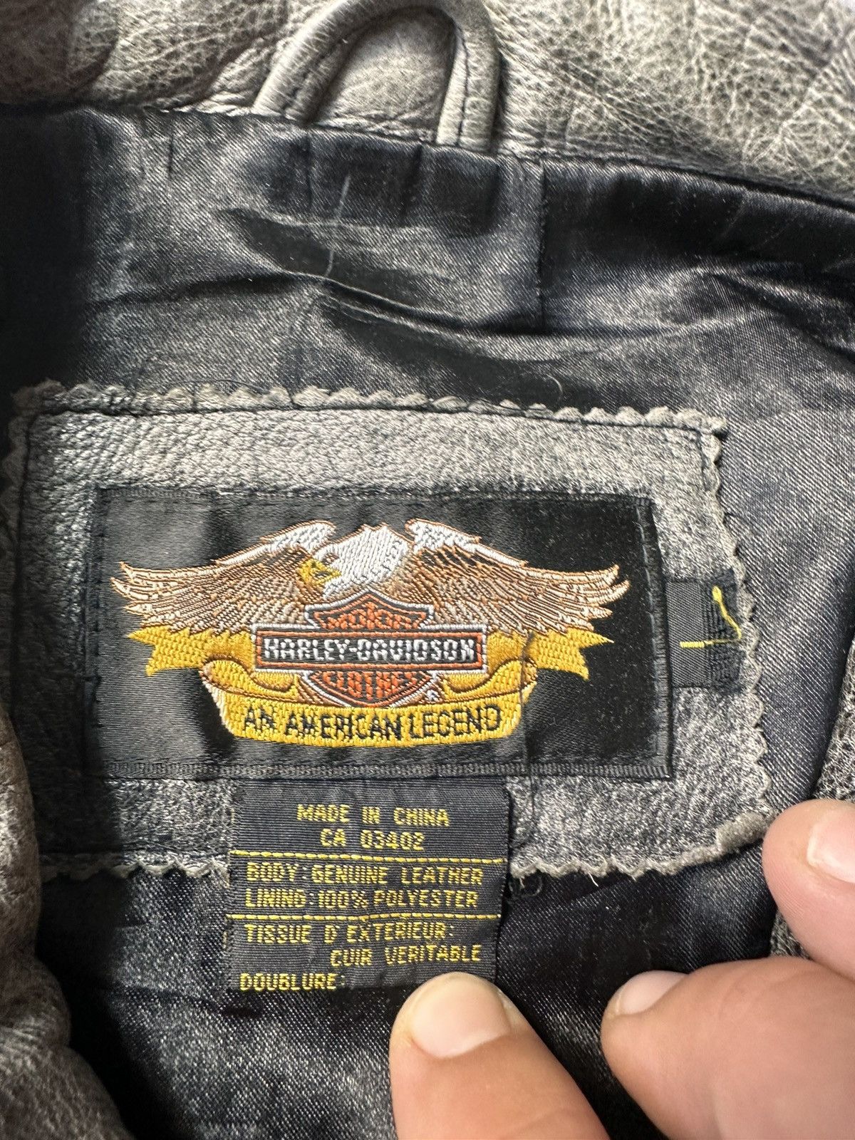 Harley Davidson × Vintage Vintage Harley Davidson Leather Faded Jacket Size US L / EU 52-54 / 3 - 8 Thumbnail