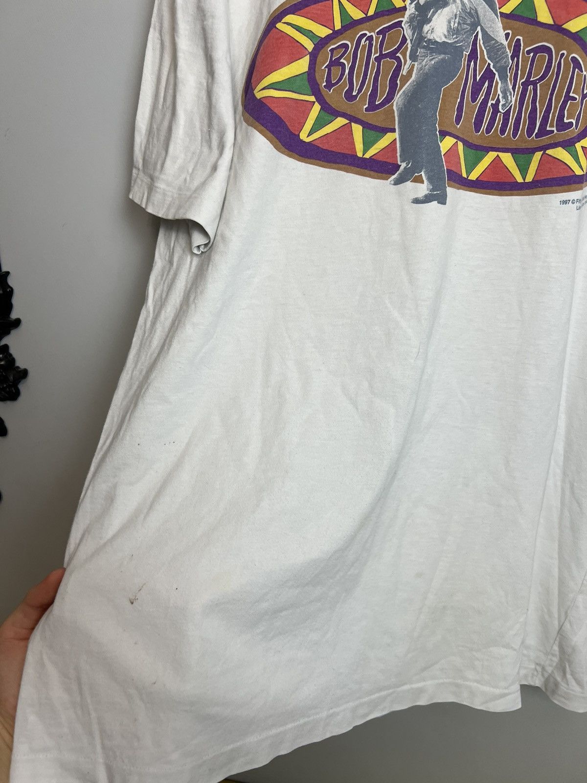 Bob Marley Rare Vintage 1997 Bob Marley Rap Band T-Shirt White Size XL Size US XL / EU 56 / 4 - 3 Thumbnail