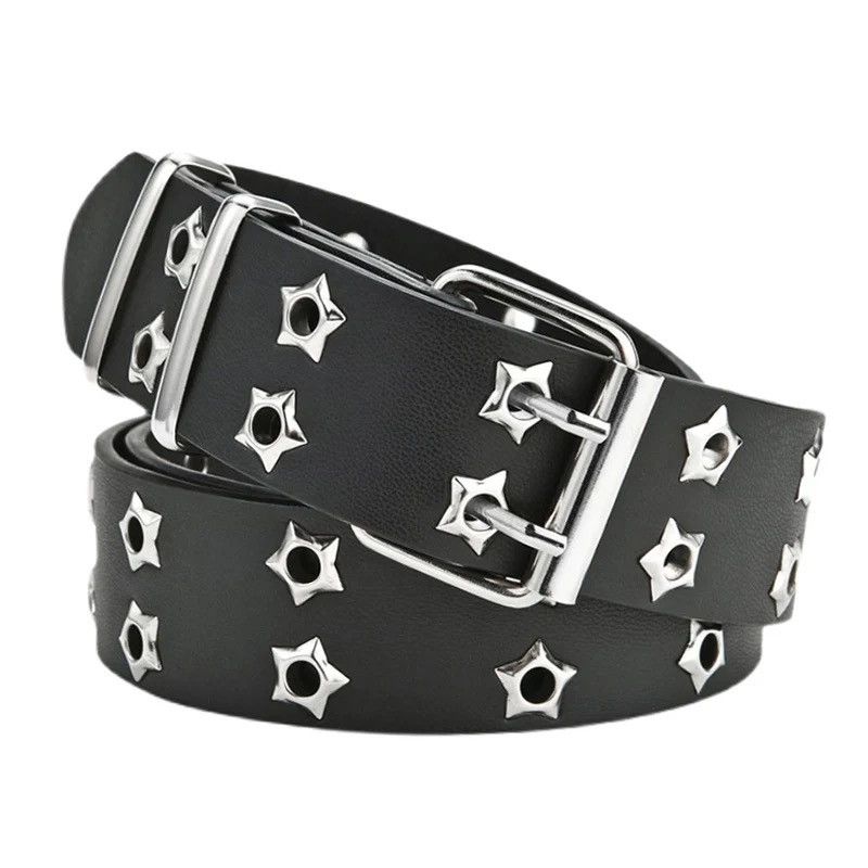 Other Black Color Star Eye Rivet Belt Size ONE SIZE - 1 Thumbnail