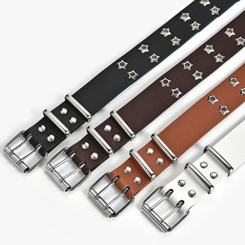 Other Black Color Star Eye Rivet Belt Size ONE SIZE - 2 Thumbnail