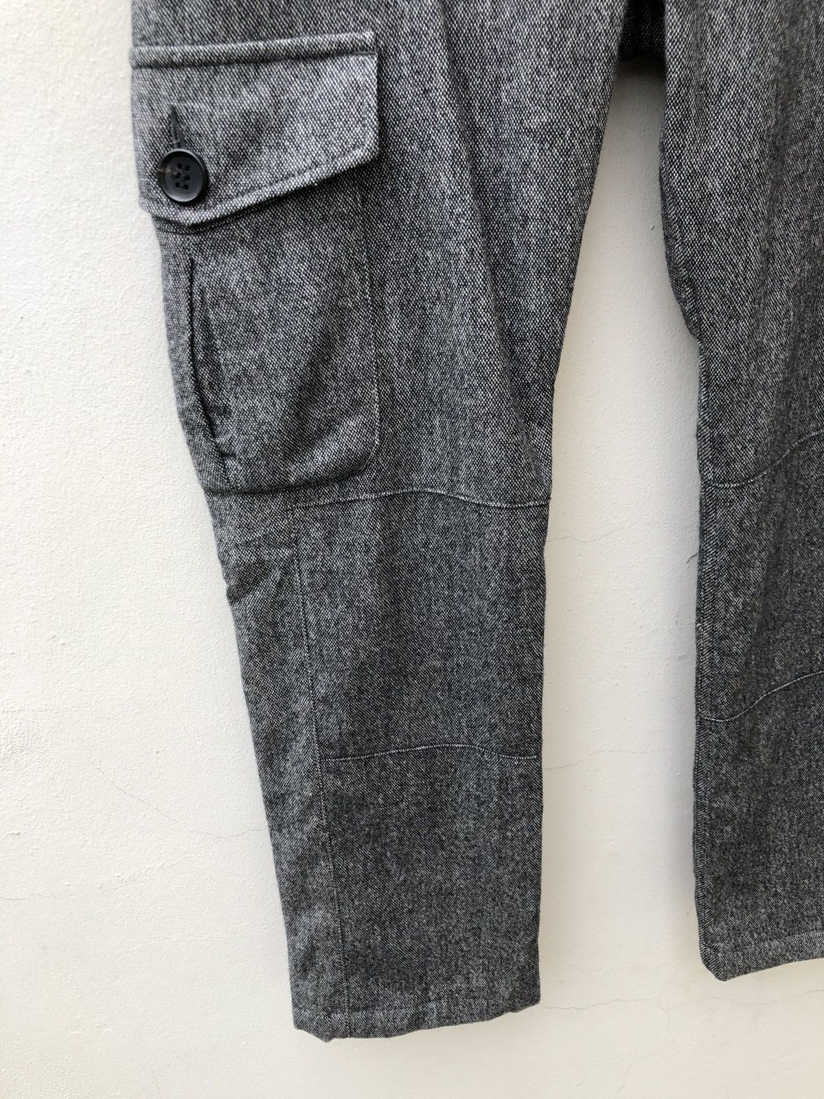 AKM AKM Made in Japan Lined Wool Cargo Cropped Trouser Grey Pant Size US 30 / EU 46 - 10 Thumbnail