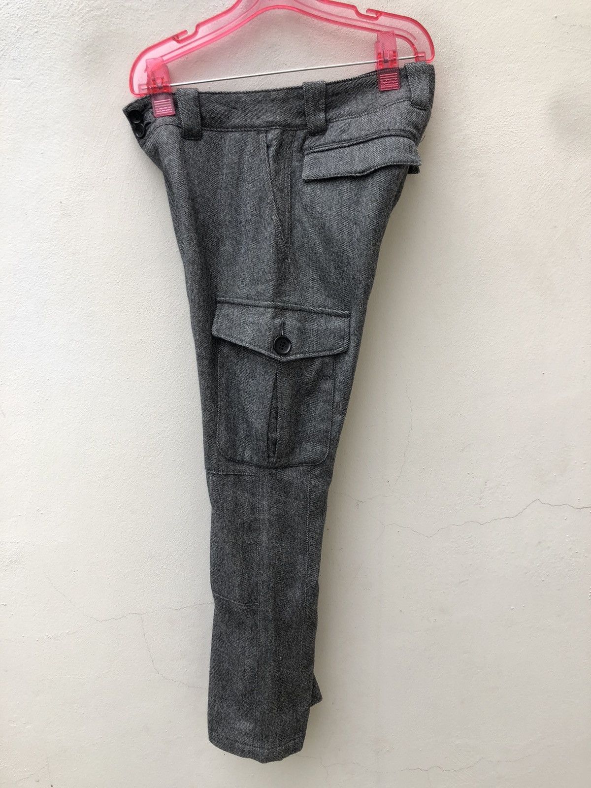 AKM AKM Made in Japan Lined Wool Cargo Cropped Trouser Grey Pant Size US 30 / EU 46 - 17 Thumbnail