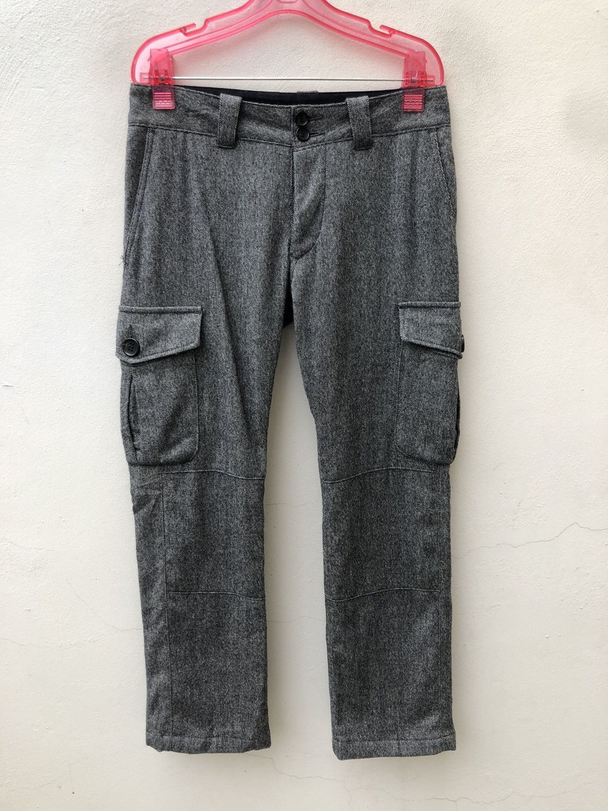AKM AKM Made in Japan Lined Wool Cargo Cropped Trouser Grey Pant Size US 30 / EU 46 - 6 Thumbnail