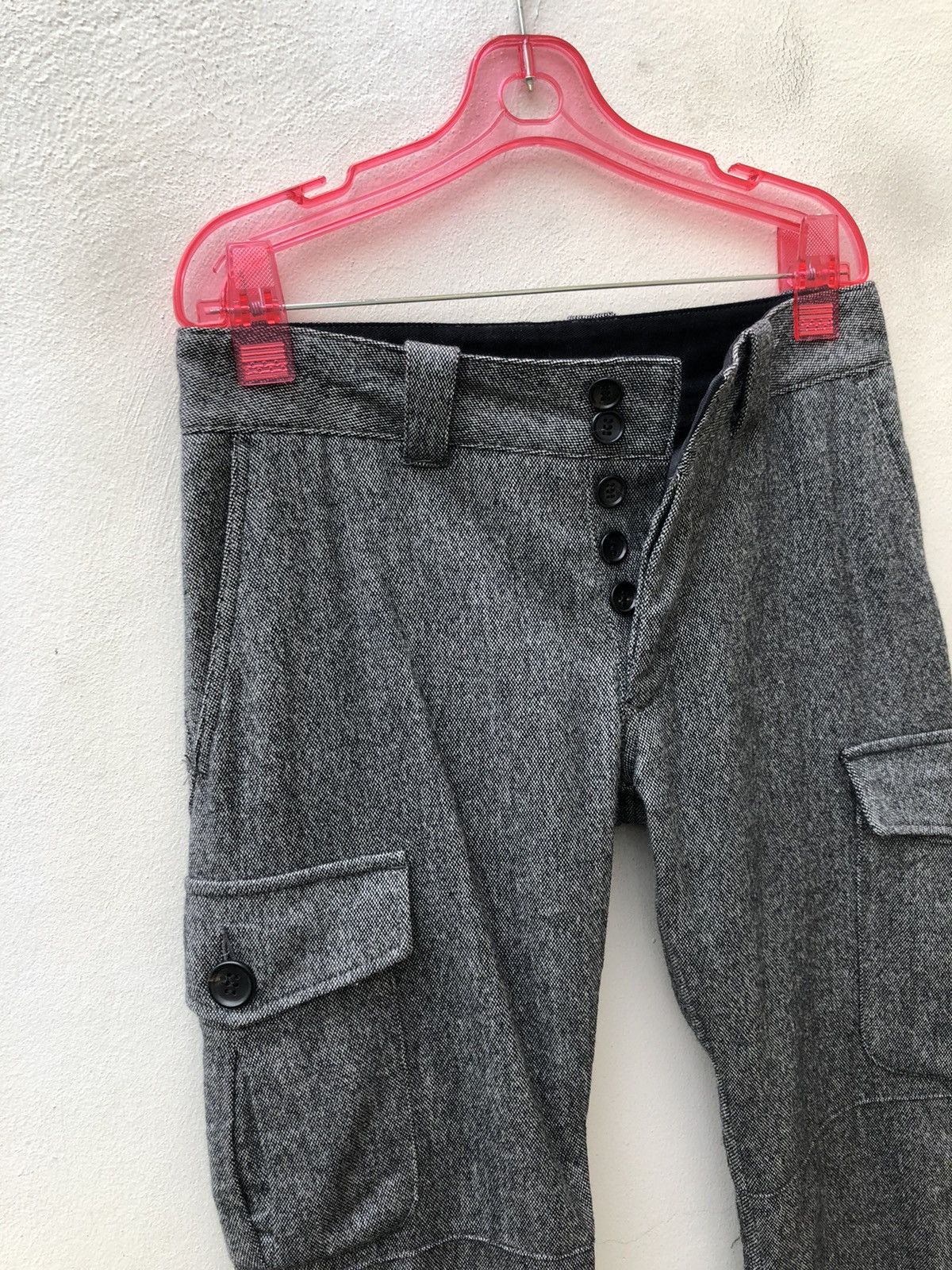 AKM AKM Made in Japan Lined Wool Cargo Cropped Trouser Grey Pant Size US 30 / EU 46 - 9 Thumbnail