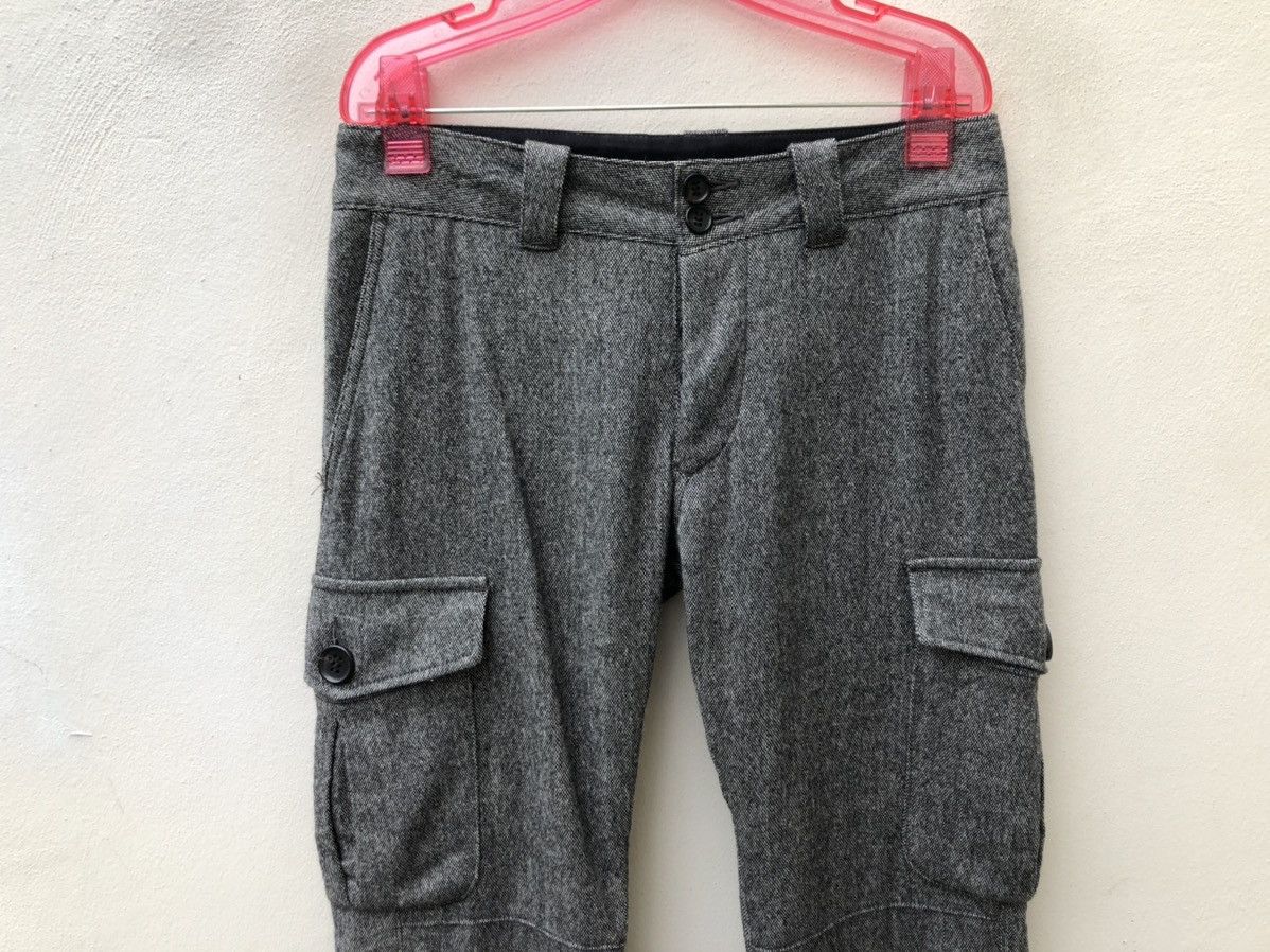 AKM AKM Made in Japan Lined Wool Cargo Cropped Trouser Grey Pant Size US 30 / EU 46 - 7 Thumbnail