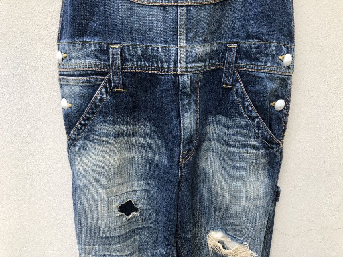 Hiroshi Fujiwara Vanquish Ripped Distressed Denim Overall Size US 31 - 3 Thumbnail