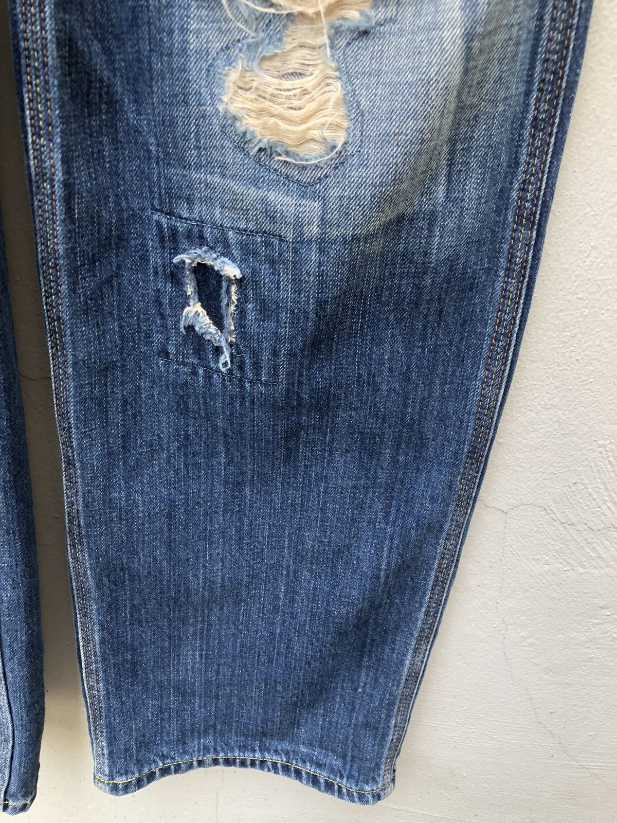 Hiroshi Fujiwara Vanquish Ripped Distressed Denim Overall Size US 31 - 7 Thumbnail