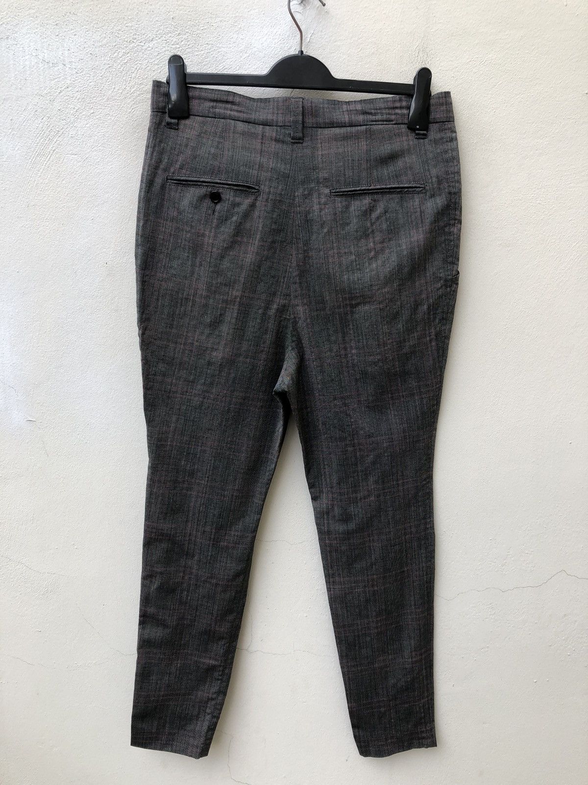 CABANE de ZUCCa Issey Miyake Zucca Wool Linen Blend Skinny Checks Trouser Size US 30 / EU 46 - 7 Thumbnail