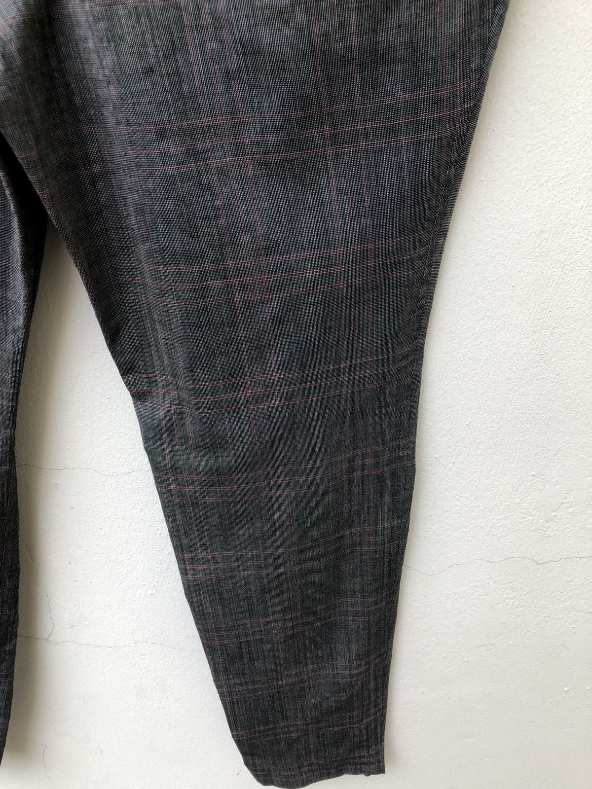 CABANE de ZUCCa Issey Miyake Zucca Wool Linen Blend Skinny Checks Trouser Size US 30 / EU 46 - 10 Thumbnail