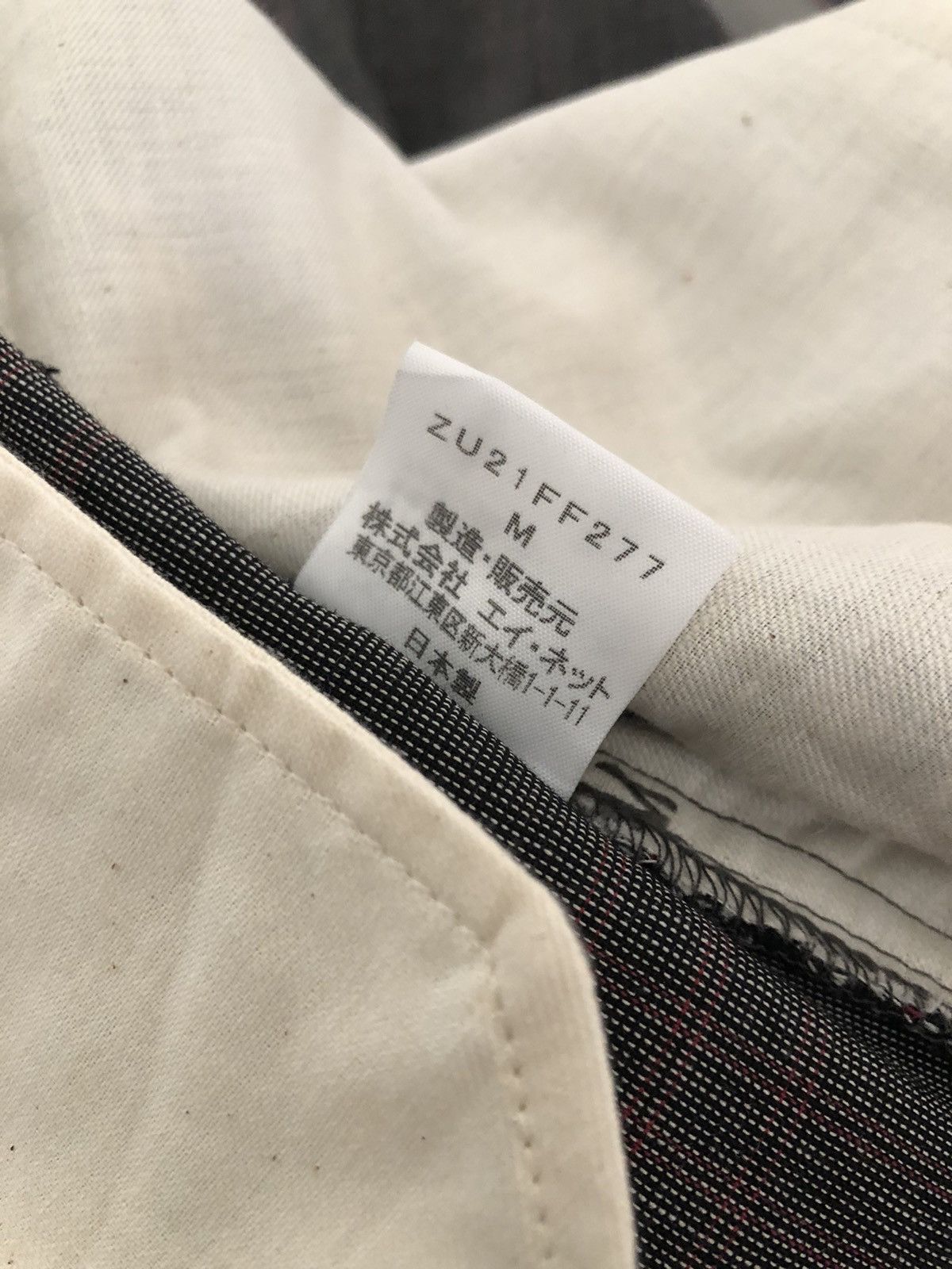 CABANE de ZUCCa Issey Miyake Zucca Wool Linen Blend Skinny Checks Trouser Size US 30 / EU 46 - 15 Thumbnail