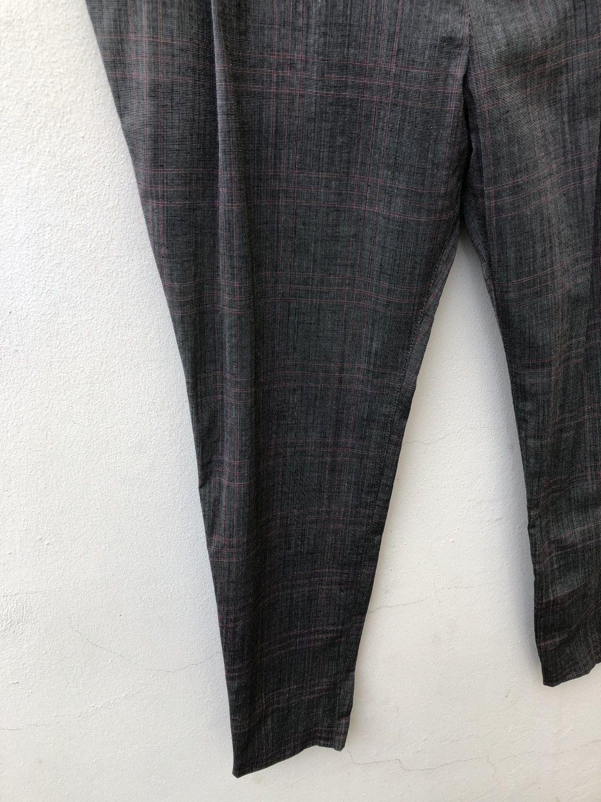 CABANE de ZUCCa Issey Miyake Zucca Wool Linen Blend Skinny Checks Trouser Size US 30 / EU 46 - 5 Thumbnail
