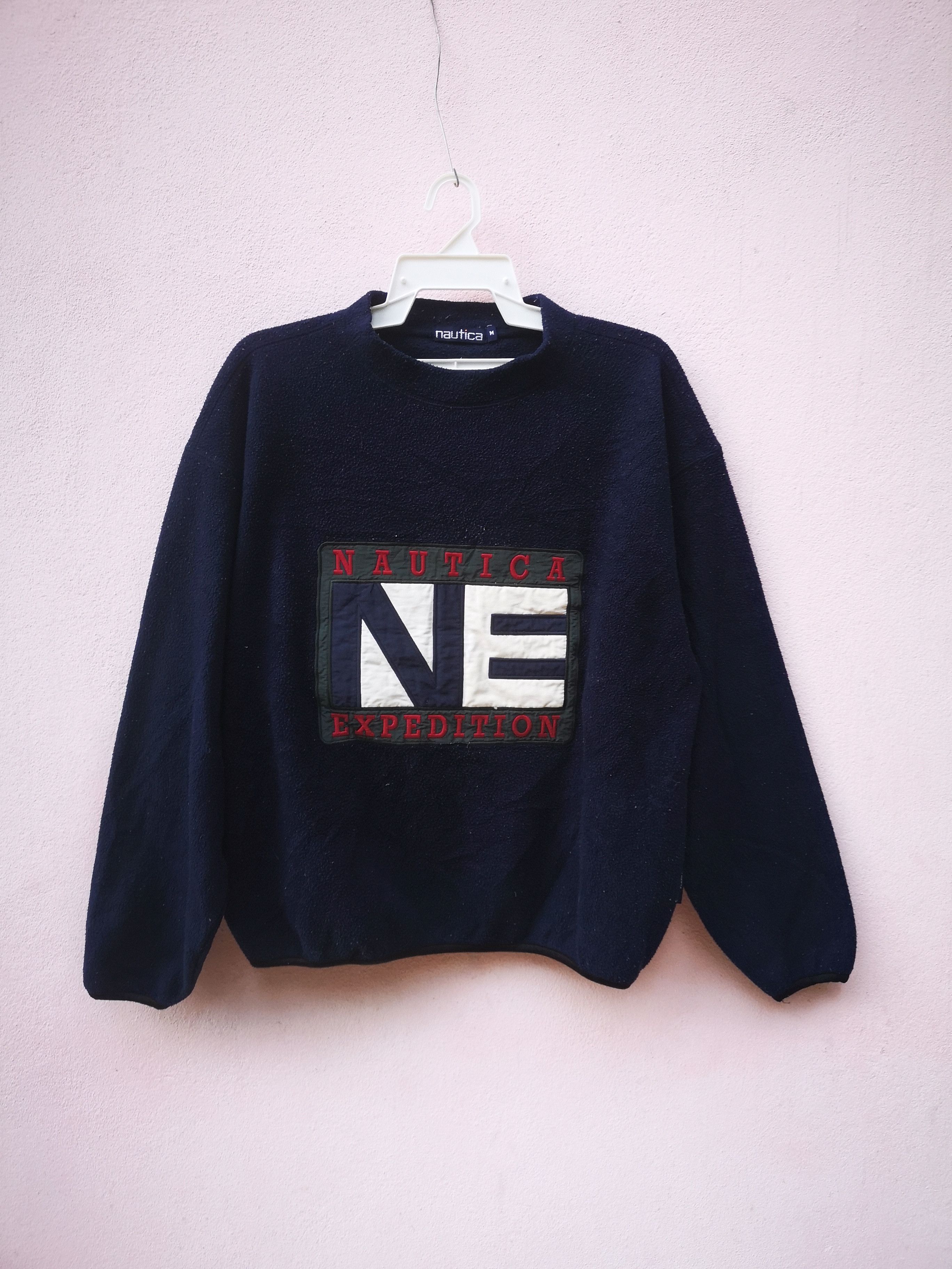 Nautica × Vintage Vintage Nautica Fleece Big Logo Size US M / EU 48-50 / 2 - 1 Thumbnail