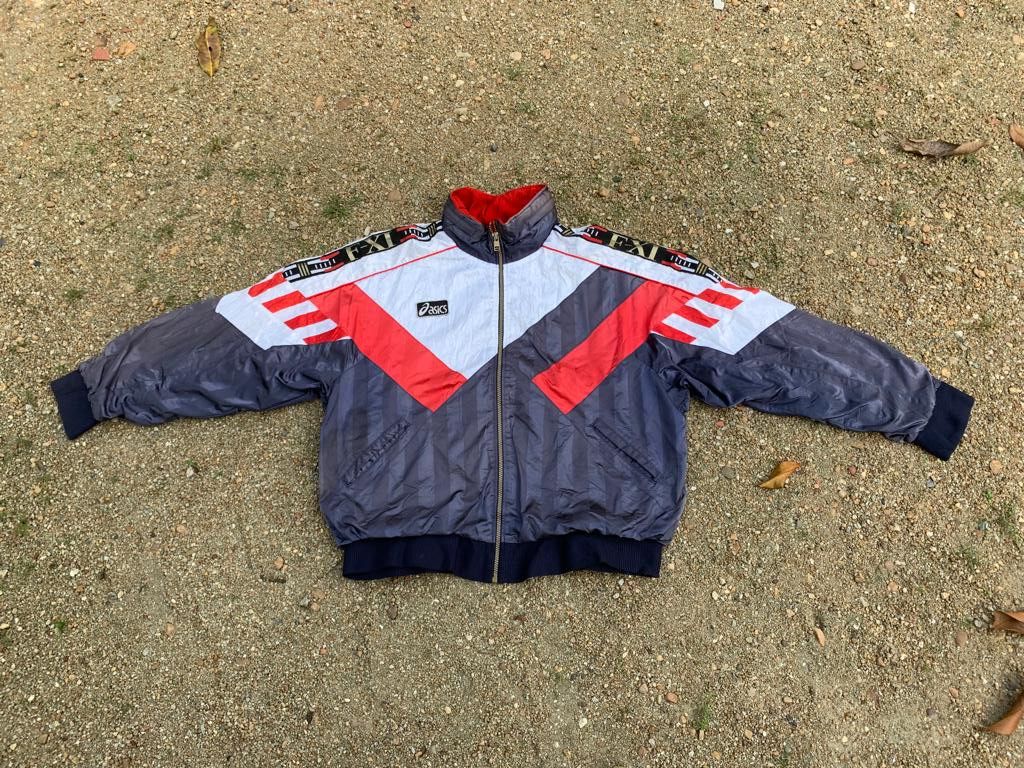 Asics Vintage Asics Jacket Windbreaker Size US L / EU 52-54 / 3 - 1 Thumbnail