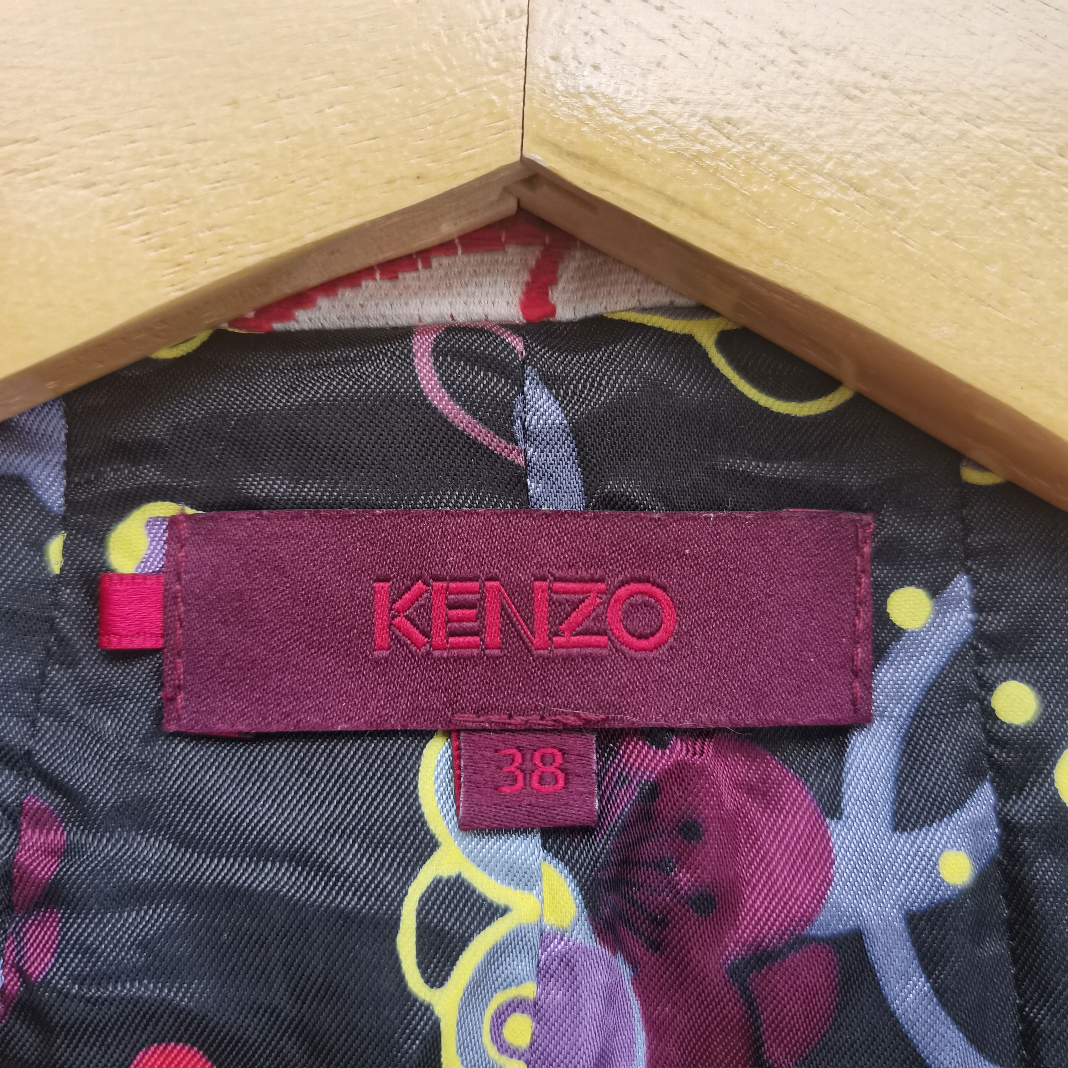 Kenzo Very Rare❗KENZO Light Beige Embroidered Cotton Kimono Jacket Size S / US 4 / IT 40 - 15 Thumbnail
