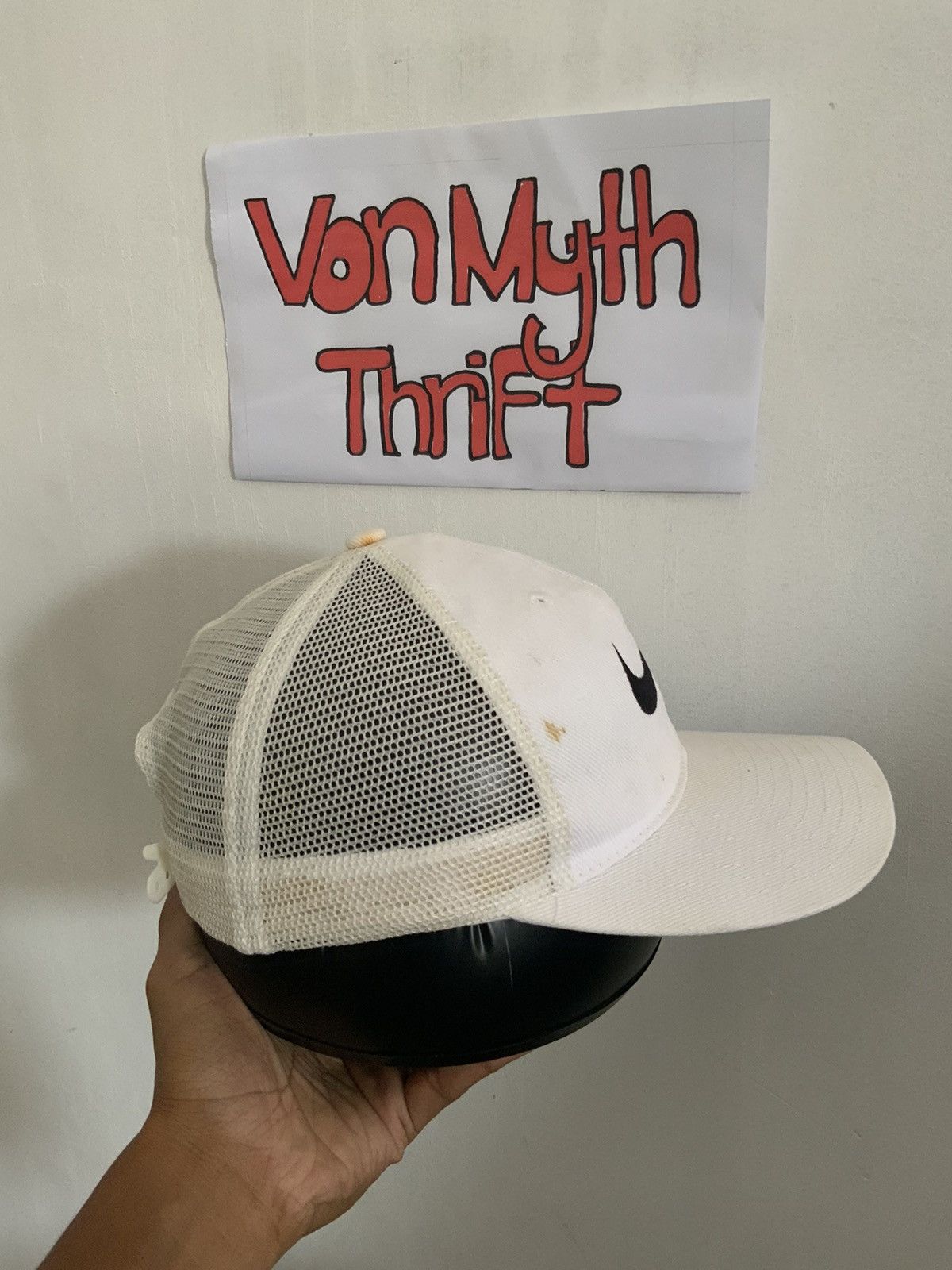 Nike Vintage Nike Swoosh Big Logo Trucker Hat Size ONE SIZE - 5 Thumbnail
