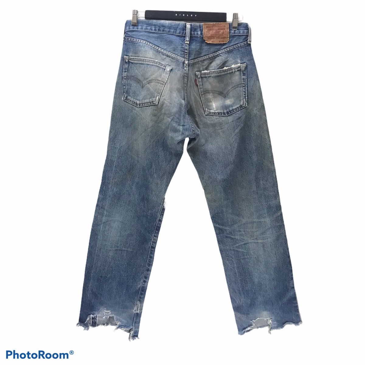 Levi's Vintage Levis 502 Thrashed Denim Selvedge Japan Size US 32 / EU 48 - 2 Thumbnail