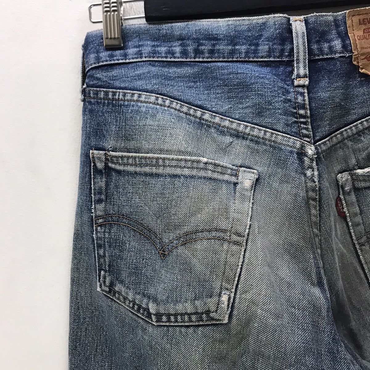 Levi's Vintage Levis 502 Thrashed Denim Selvedge Japan Size US 32 / EU 48 - 11 Thumbnail