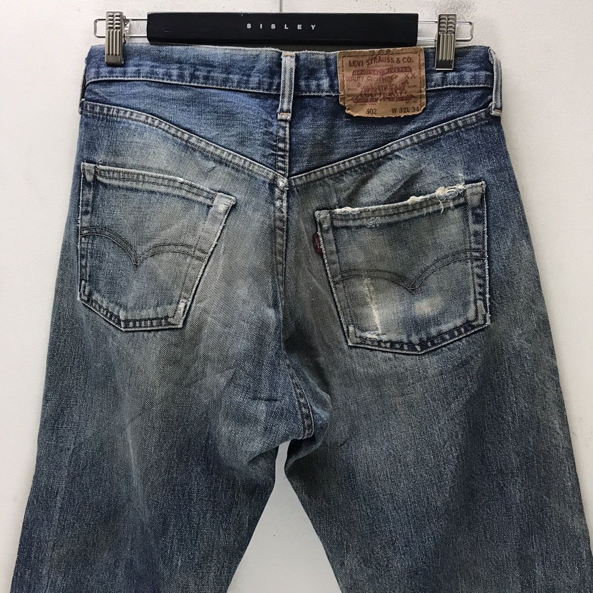 Levi's Vintage Levis 502 Thrashed Denim Selvedge Japan Size US 32 / EU 48 - 10 Thumbnail